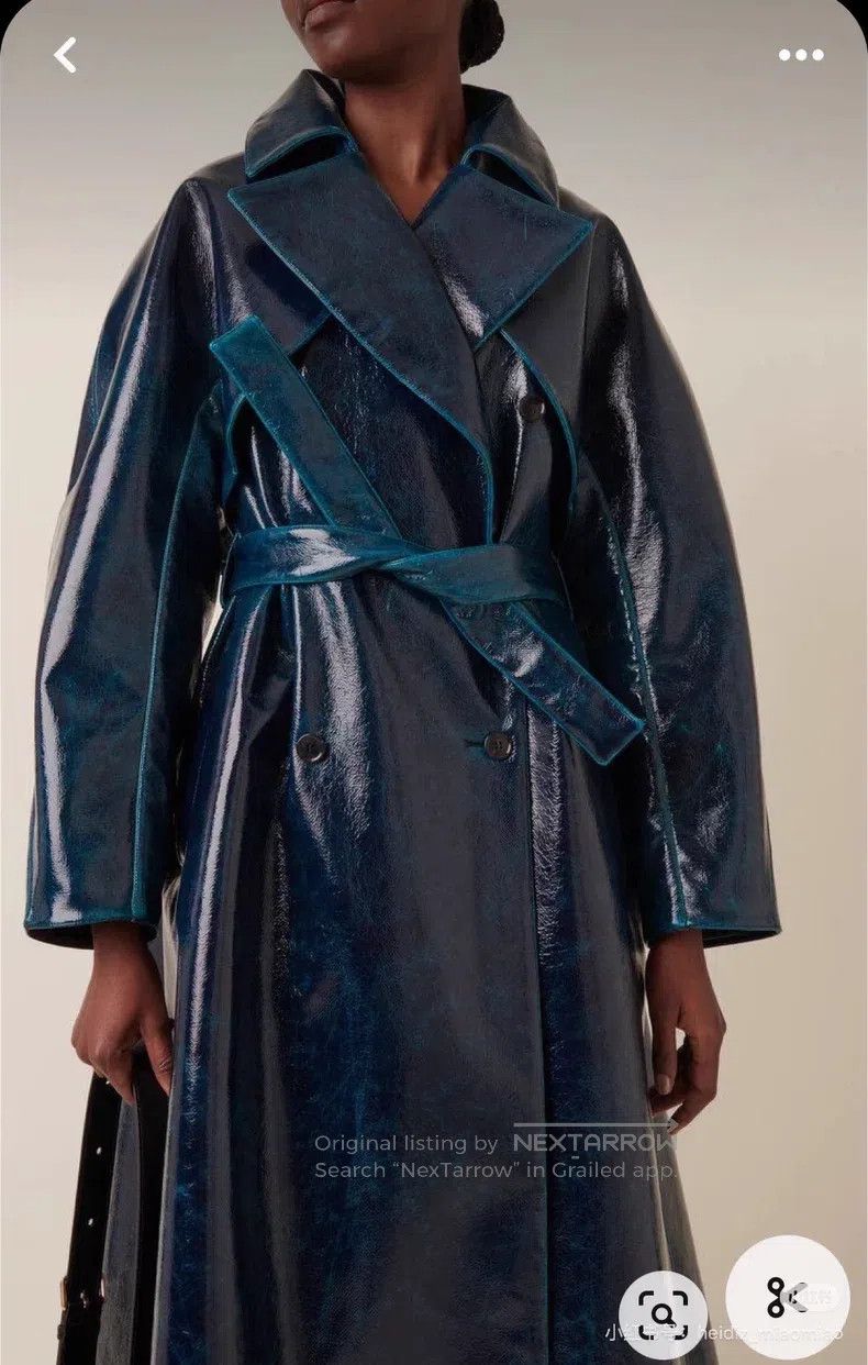 Alaia Alaia Laser Blue Tie Belt Trench Coat Size XS / US 0-2 / IT 36-38 - 3 Thumbnail