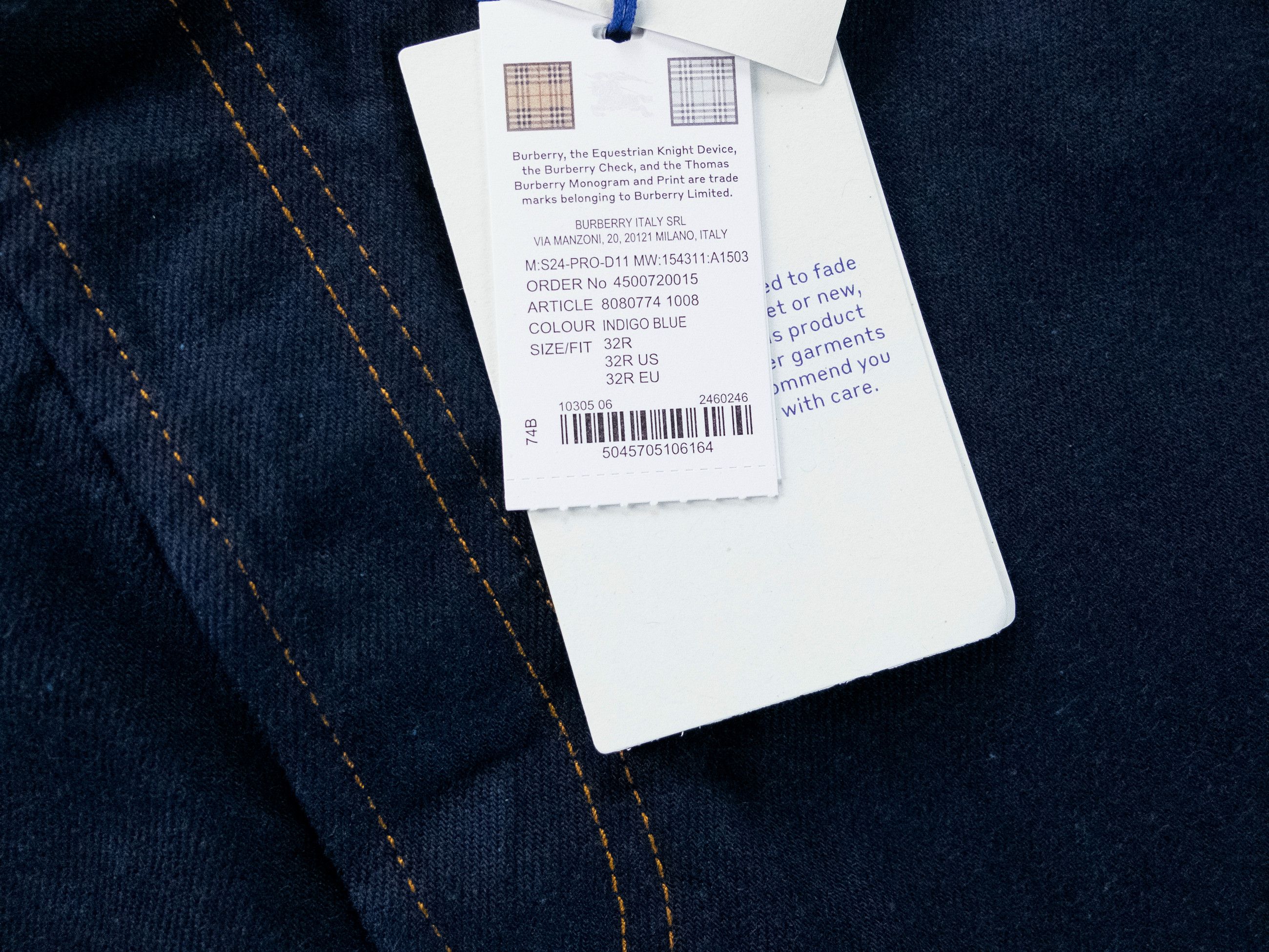 Burberry BURBERRY indigo blue rose print cuffs straight leg jeans 32 Size US 32 / EU 48 - 7 Thumbnail