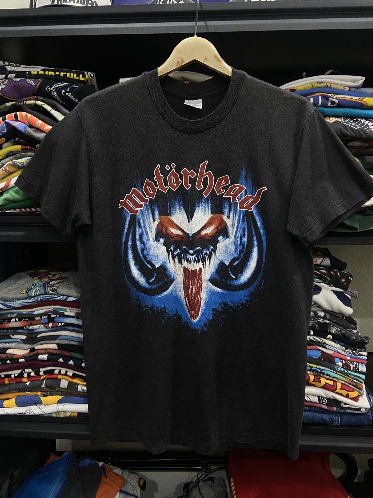 Band Tees Vintage 80s MOTORHEAD Thrash Metal Rock tour Band TShirt Size US L / EU 52-54 / 3 - 1 Thumbnail