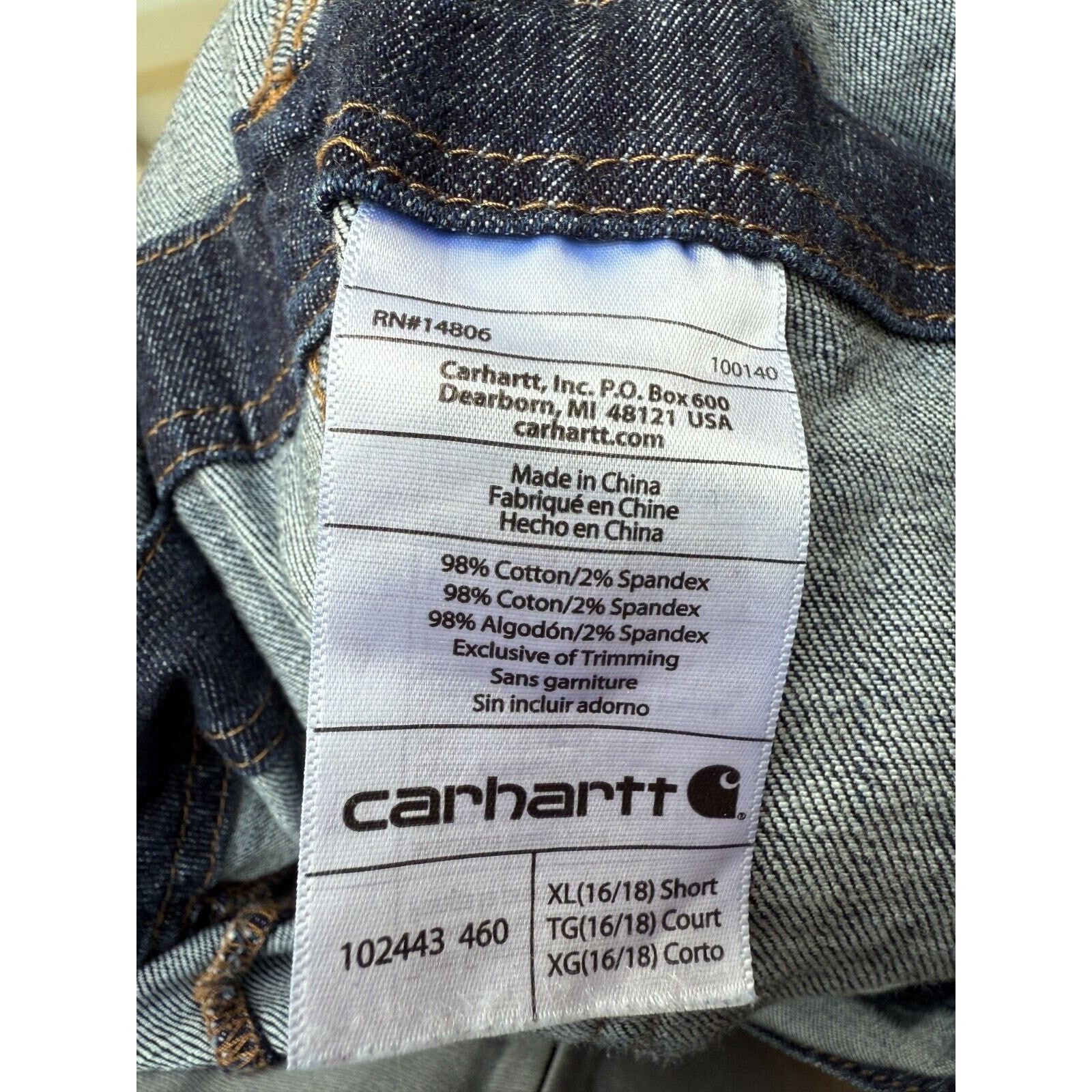 Carhartt Carhartt Double Front Bib Overalls Denim Womens XL B1 Size 38" / US 16 / IT 52 - 2 Thumbnail