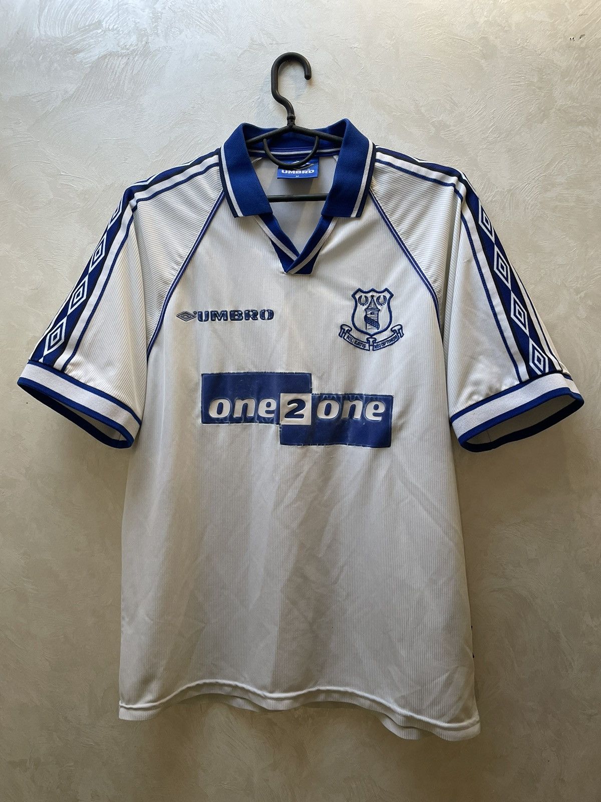 Umbro × Vintage EVERTON 1998 1999 AWAY FOOTBALL SHIRT SOCCER JERSEY UMBRO Size US M / EU 48-50 / 2 - 1 Thumbnail