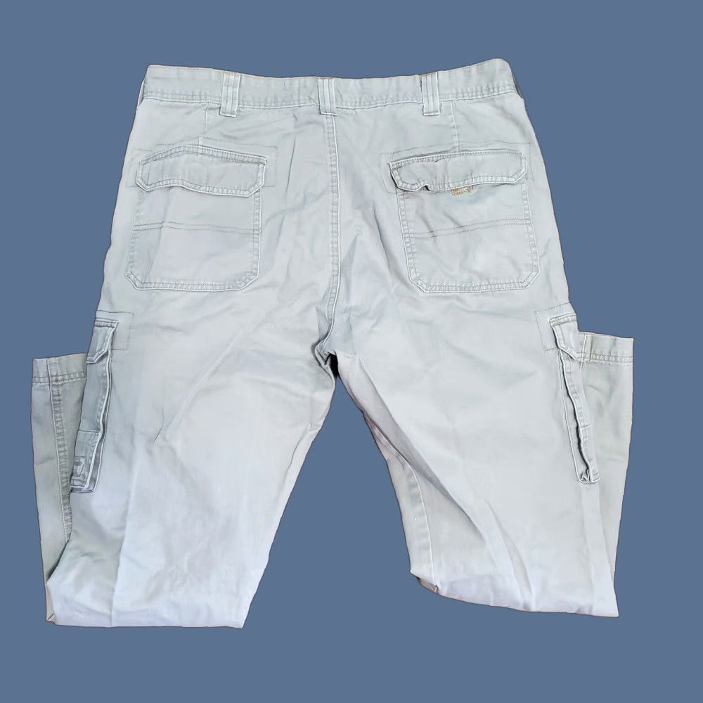 Wrangler Wrangler Men's Cargo Pants Twill Beige 38x30 Regular Cotton Workwear 90s Grunge City Hip Hop 3D Logo Jeans Pan ts Size US 38 / EU 54 - 1 Thumbnail