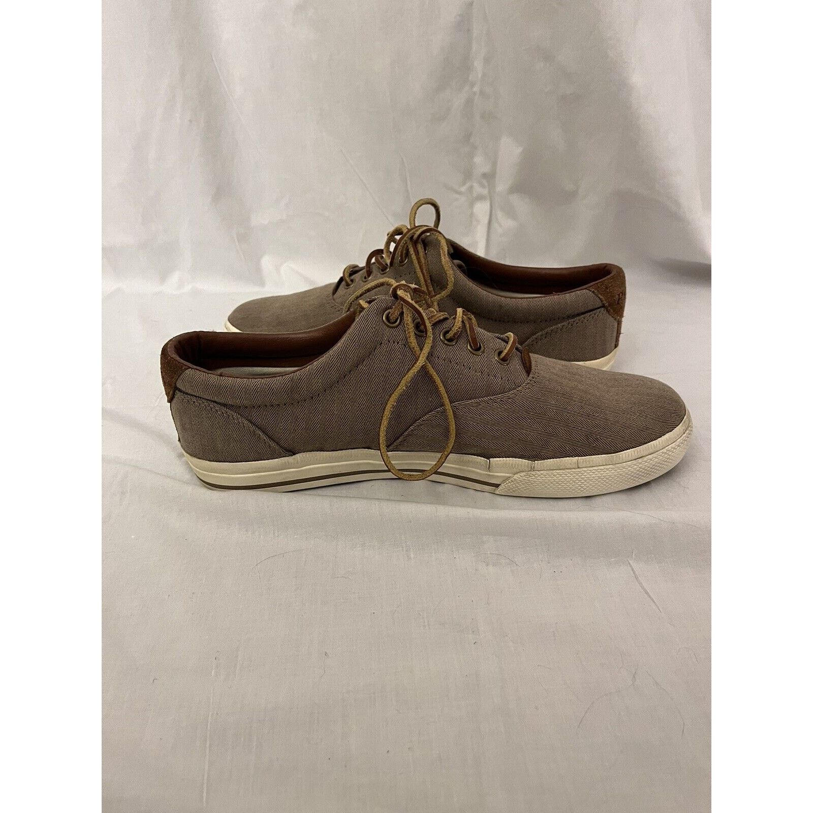 Polo Ralph Lauren POLO Ralph Lauren Shoes Mens 9.5D Brown Vaughn Canvas Size US 9.5 / EU 42-43 - 4 Thumbnail