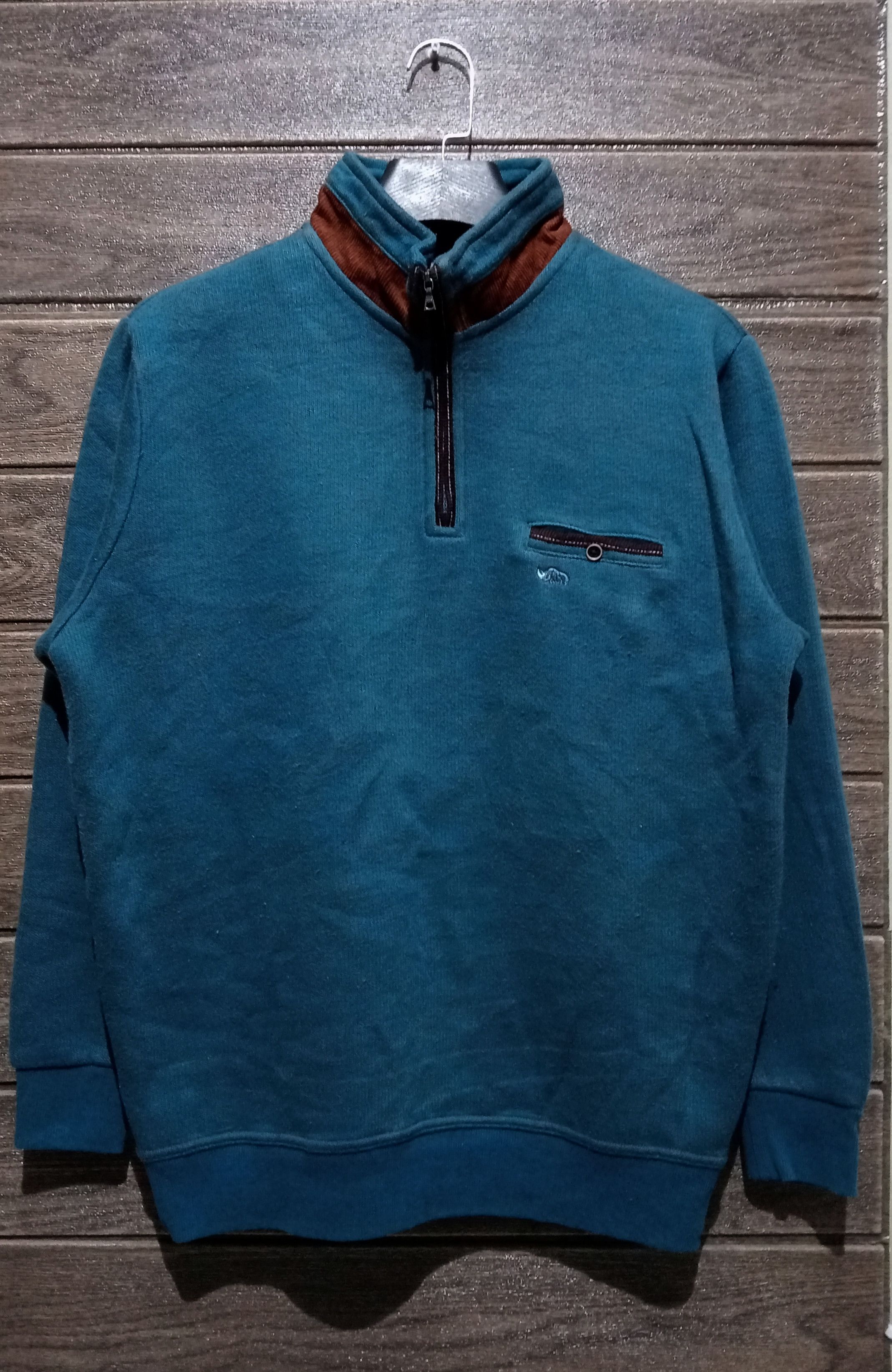 Kansai Yamamoto Kansai Yamamoto Homme Half Zipper Sweatshirt Very Rare Size US L / EU 52-54 / 3 - 1 Thumbnail