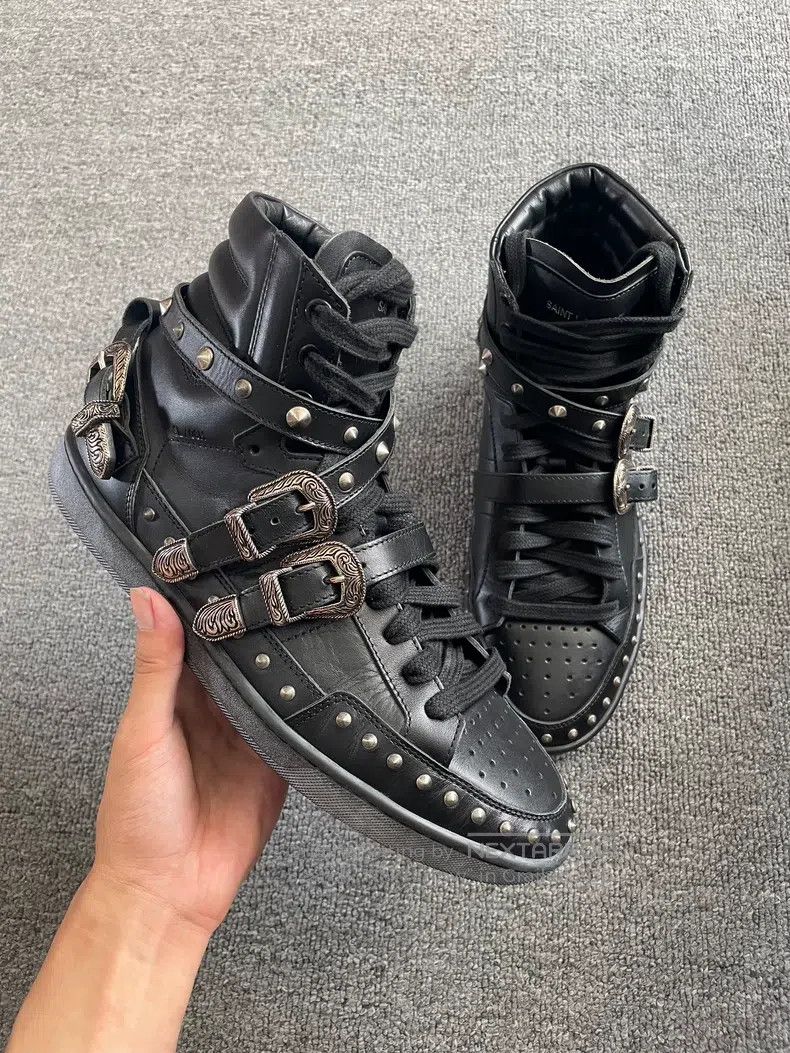 Saint Laurent Paris Saint Laurent Paris Studded Carved Loafers Size US 8 / EU 41 - 1 Thumbnail