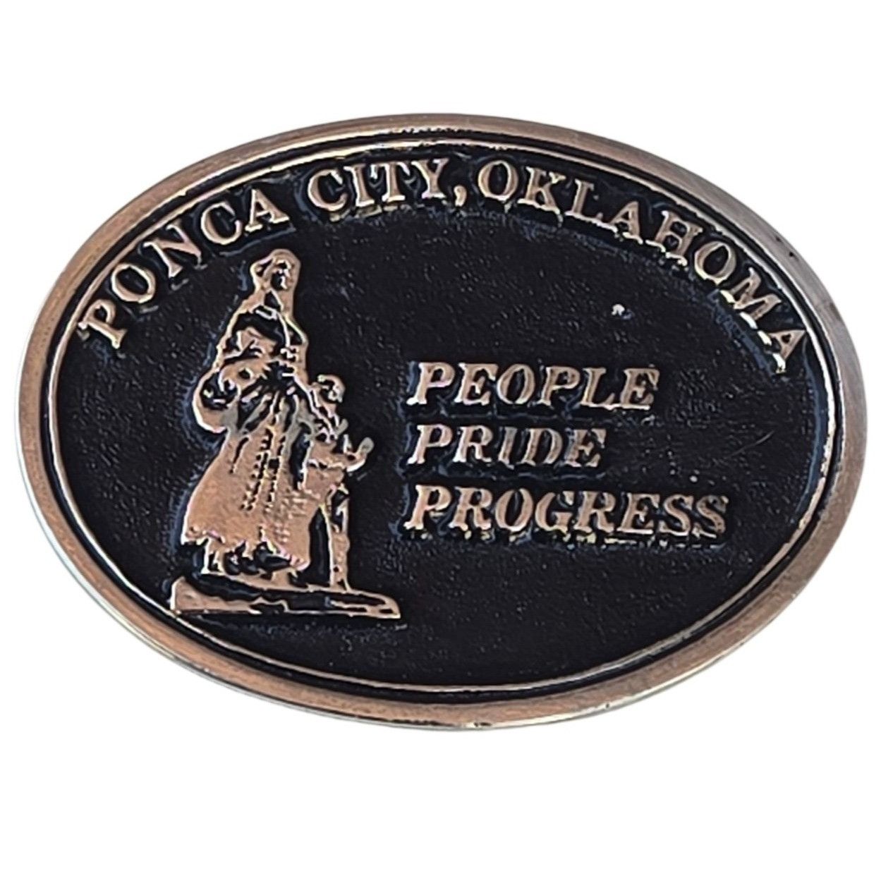 Other Ponca City Oklahoma Belt Buckle Pioneer Woman Ok Landmark Vi Size ONE SIZE - 1 Thumbnail