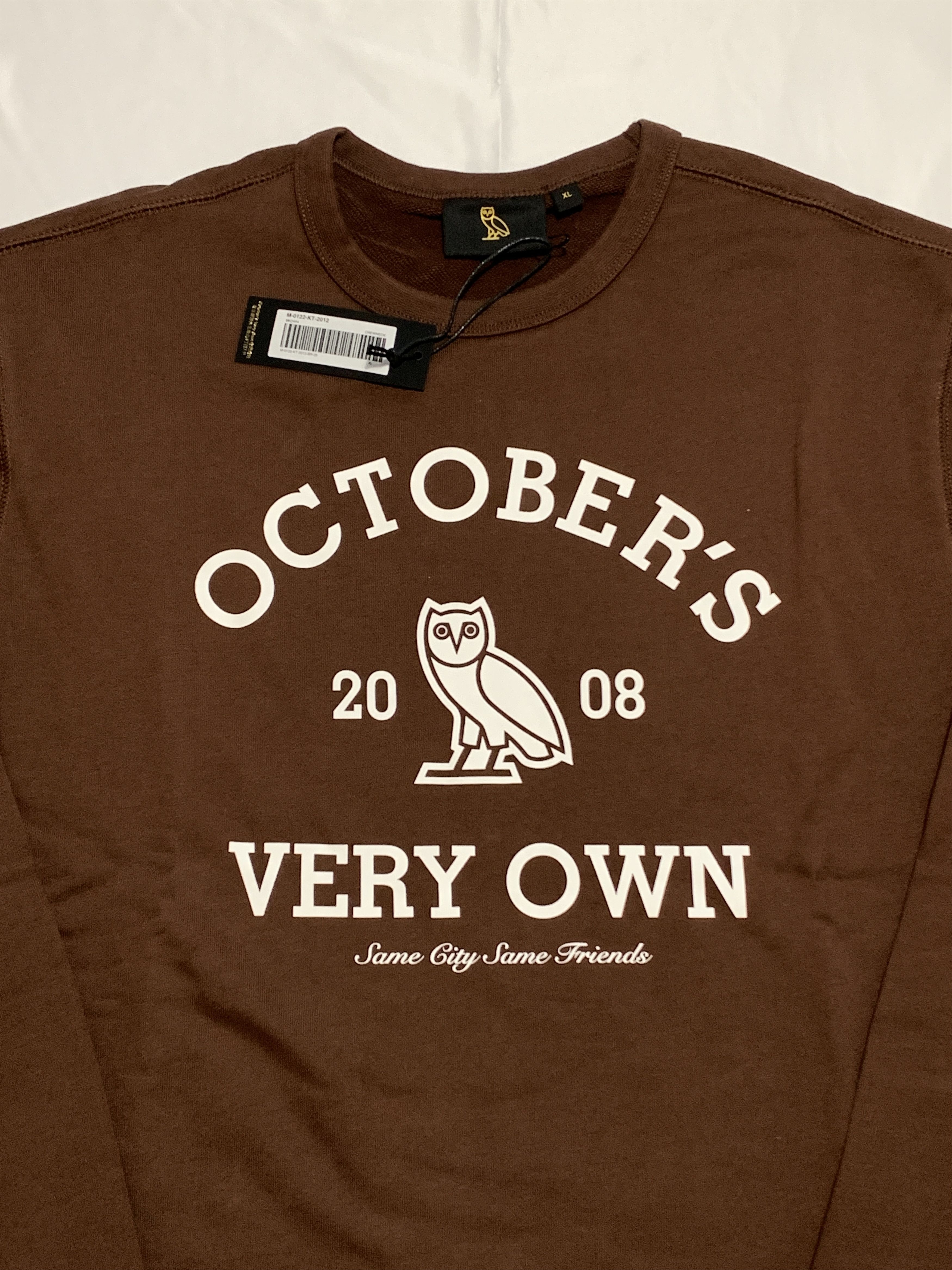 Drake *RARE* OVO Collegiate Crewneck Chocolate Brown Size US XL / EU 56 / 4 - 3 Thumbnail