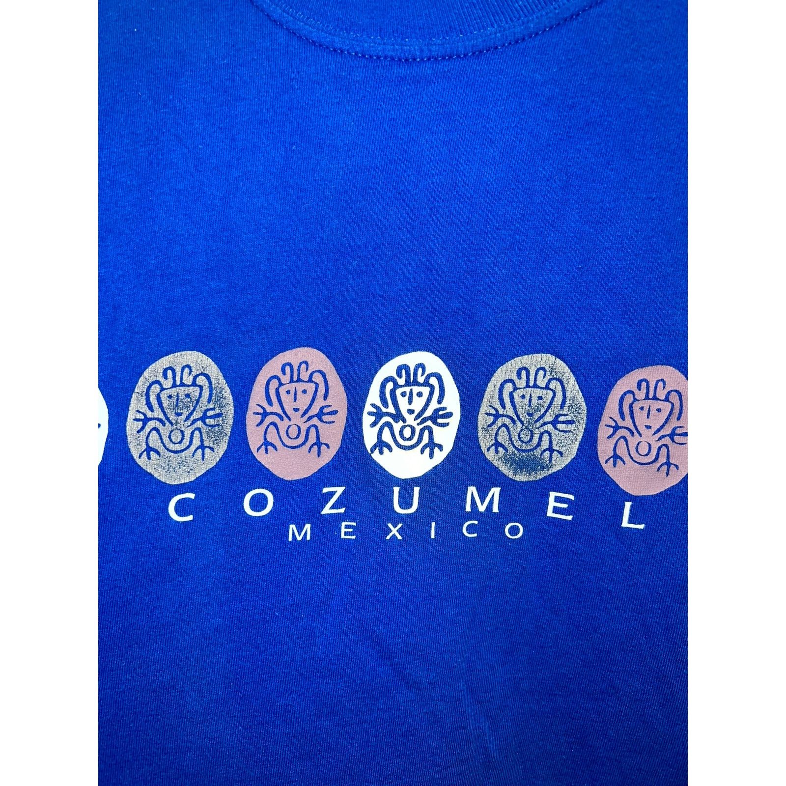 Vintage Vintage Cozumel Shirt Mexico Art Blue Graphic Native Tee XL Size US XL / EU 56 / 4 - 3 Thumbnail