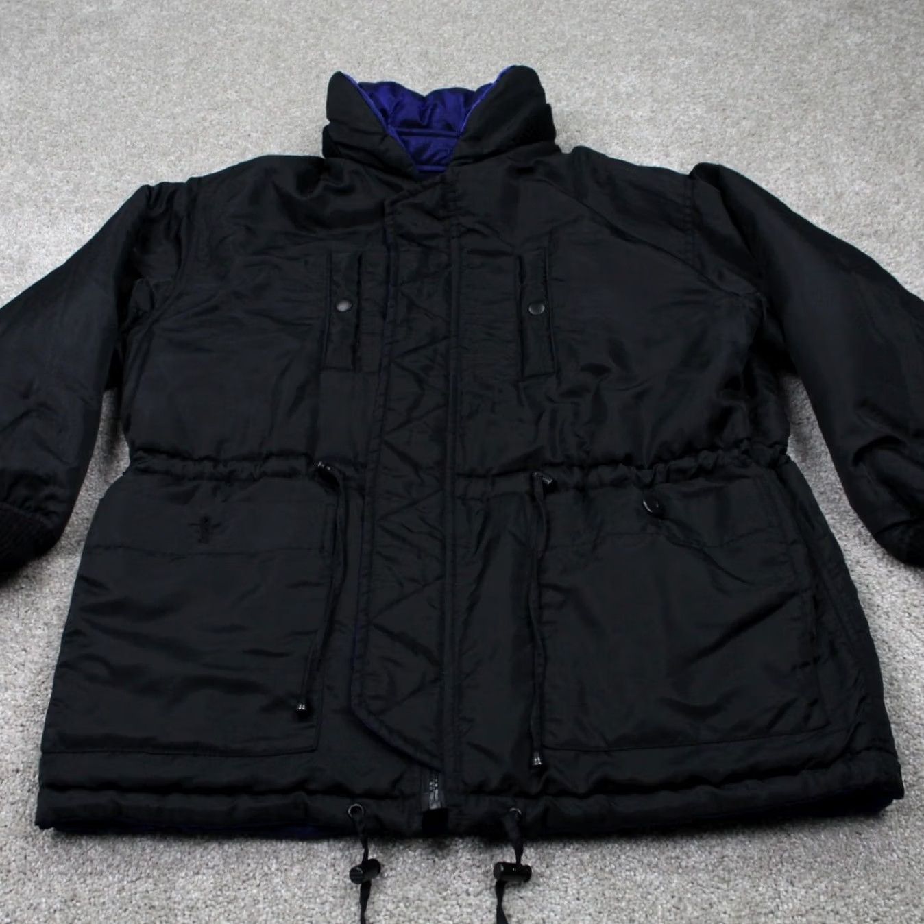Vintage VTG Colebrook Jacket Womens Medium Purple/Black Reversible Puffy Winter Coat Size M / US 6-8 / IT 42-44 - 7 Thumbnail