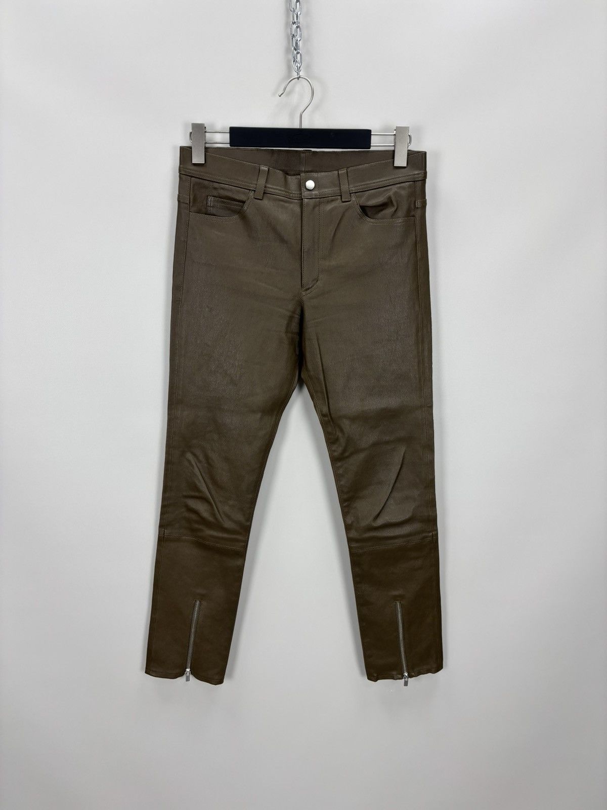 Helmut Lang Womens leather pants Helmut Lang Size 8 Color Brown Size 26" / US 2 / IT 38 - 1 Thumbnail