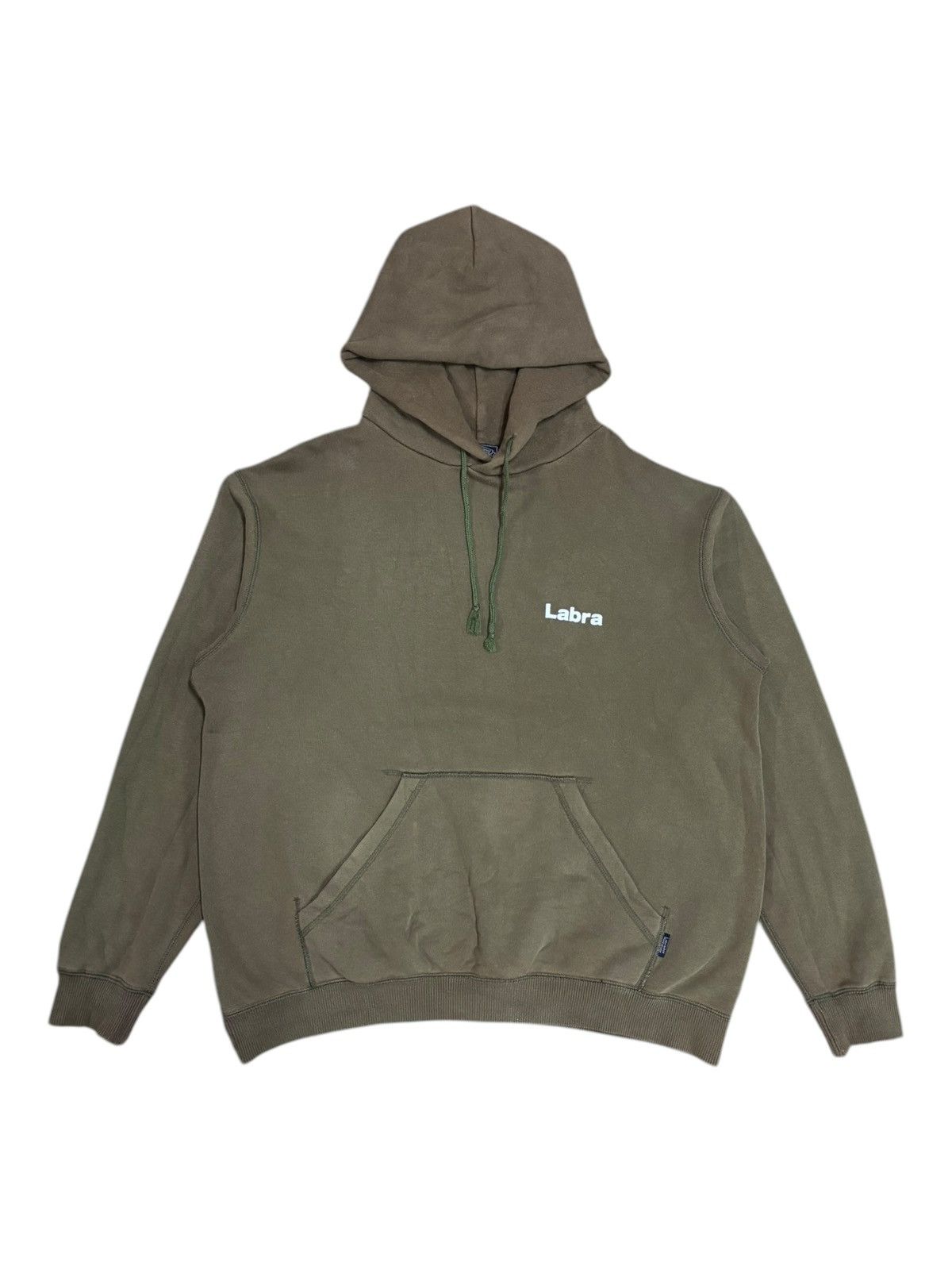Japanese Brand 90s Vtg LABRA Printed Big Logo Faded Heavyweight Hoodie Size US M / EU 48-50 / 2 - 4 Thumbnail