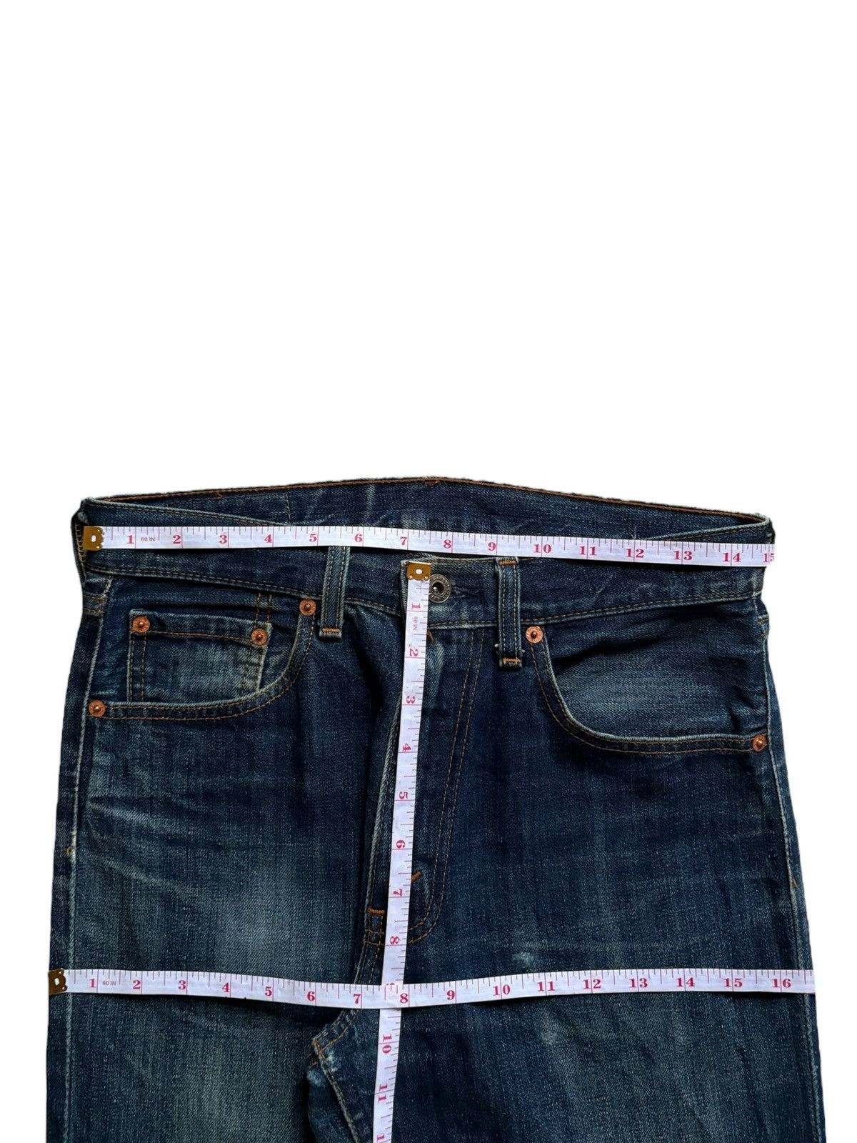 Levi's Vintage Levis 502 Faded Blue Wash Distress Loose Jeans Size US 30 / EU 46 - 12 Thumbnail