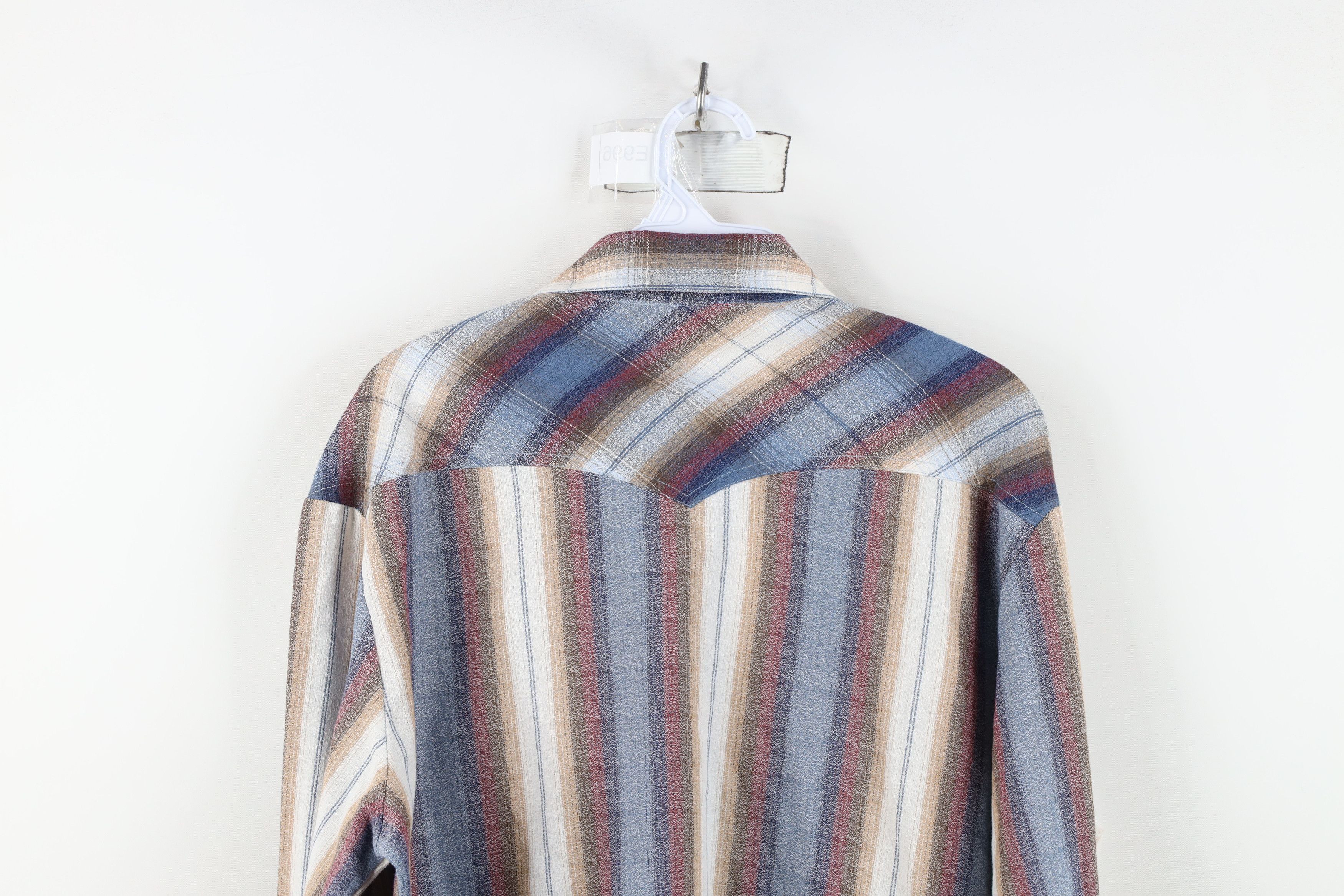 Vintage Vintage 70s Rockabilly Plaid Western Rodeo Snap Button Shirt Size US L / EU 52-54 / 3 - 12 Thumbnail