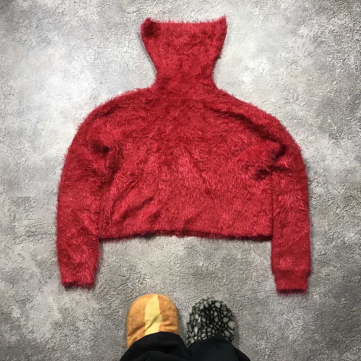 Vintage Vintage Y2K Oversized Fuzzy Mohair Knit Sweater Red Grunge S Size S / US 4 / IT 40 - 1 Thumbnail