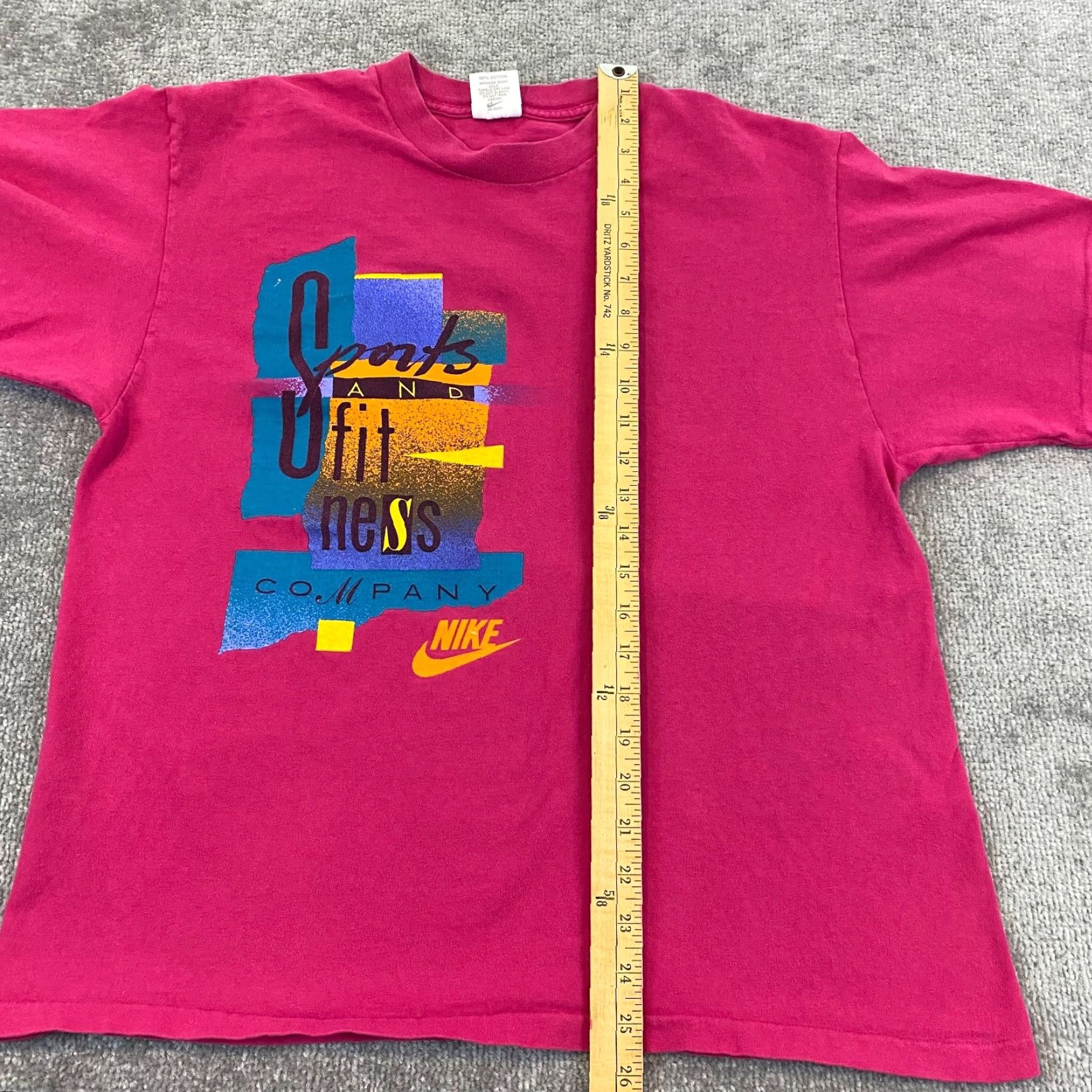 Nike VINTAGE Nike Shirt Mens M Pink Graphic Tee 90s Y2K Sports USA Tee Short Sleeve Crew Neck Cotton T-Shirt Size US M / EU 48-50 / 2 - 7 Thumbnail