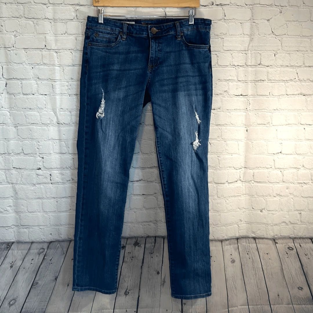 Vintage KUT from the Kloth Catherine Boyfriend Jeans size 12 Womens Blue Flared Size 34" / US 12 / IT 48 - 5 Thumbnail