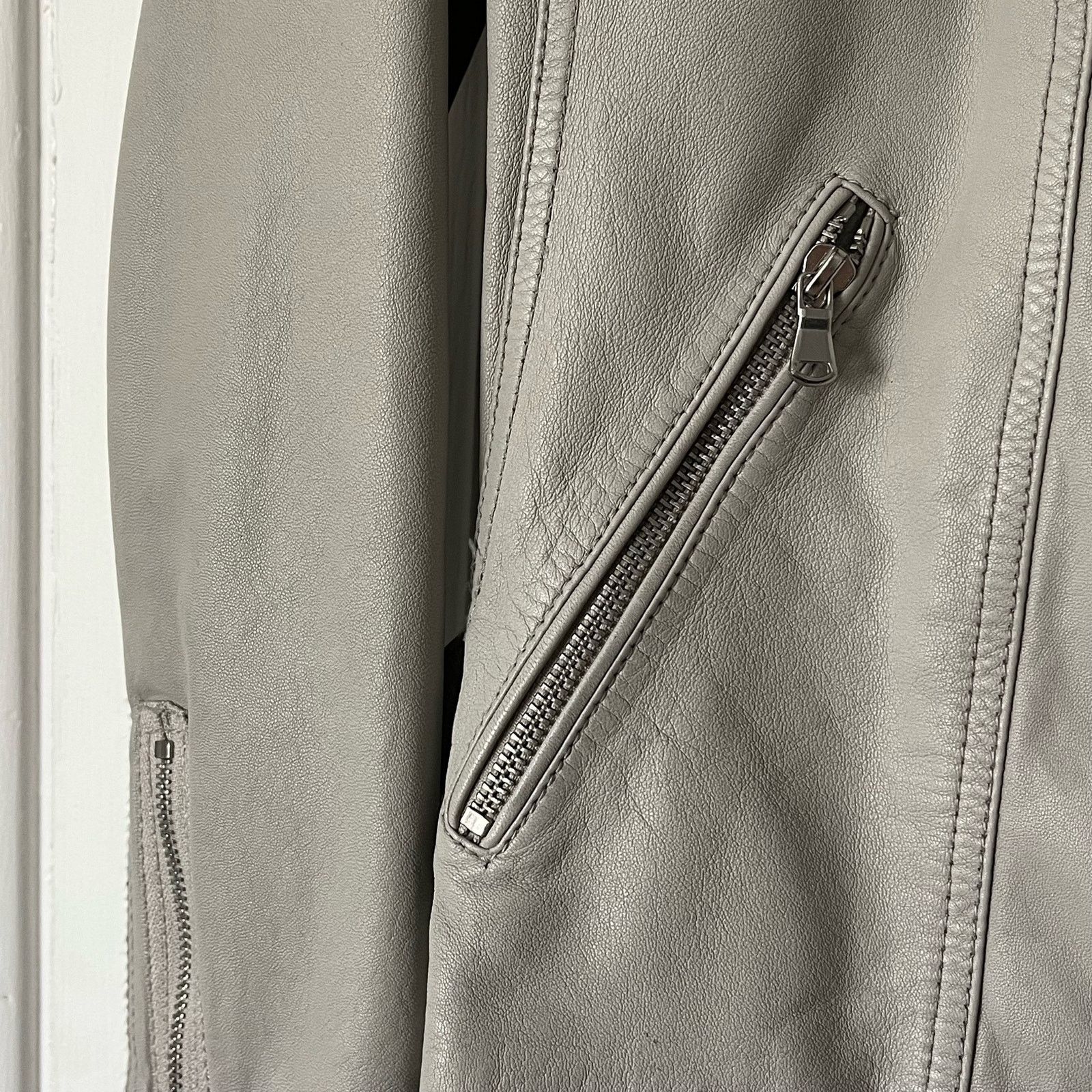 Rebecca Taylor Rebecca Taylor Lamb Leather Biker Jacket - Size 12 Size XL / US 12-14 / IT 48-50 - 5 Thumbnail