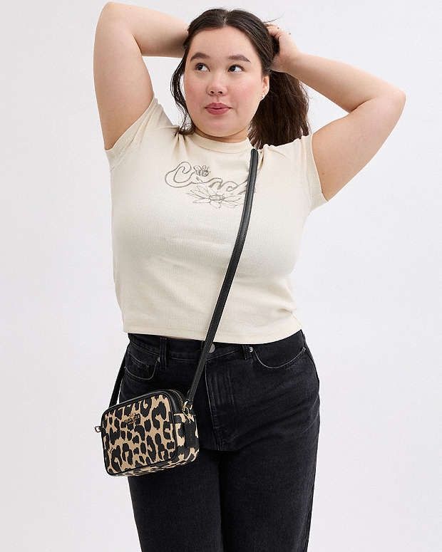 Coach Coach Mini Jamie Camera Bag With Leopard Print cy348 Size ONE SIZE - 5 Thumbnail