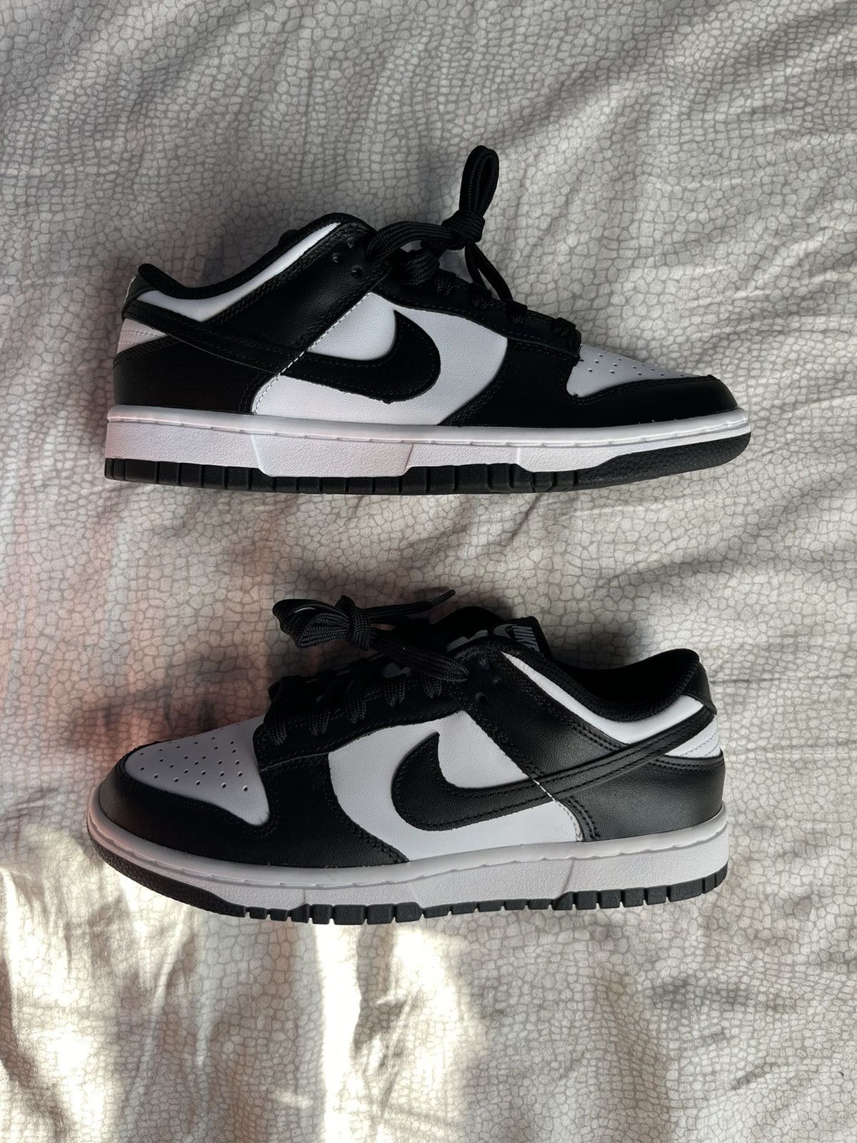 image of Wmns Nike Dunk Low Panda Shoes in Black, Women's (Size 7.5)