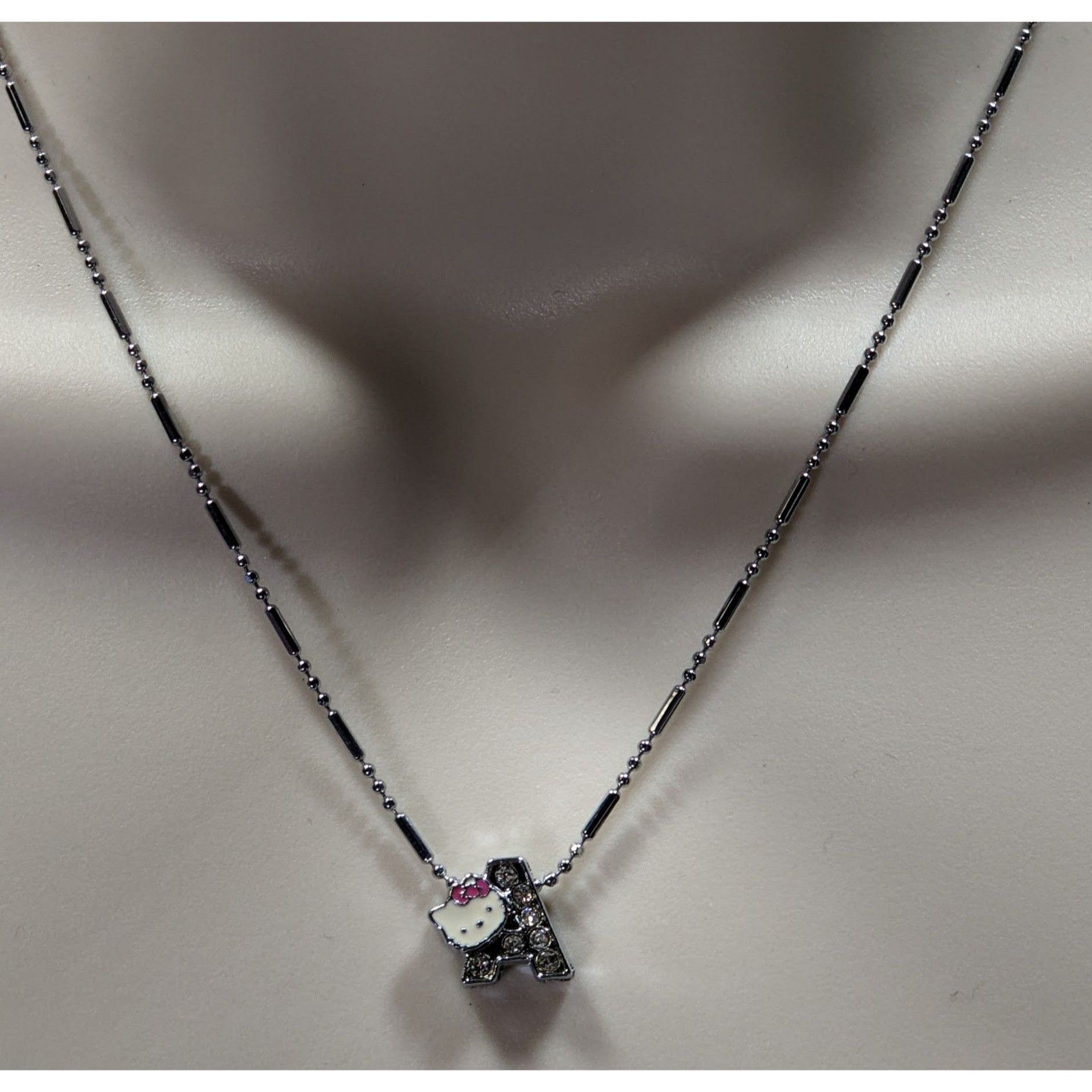 Other Hello Kitty Letter A Pendant Necklace 18KGP Chain 15" With R Size ONE SIZE - 6 Thumbnail