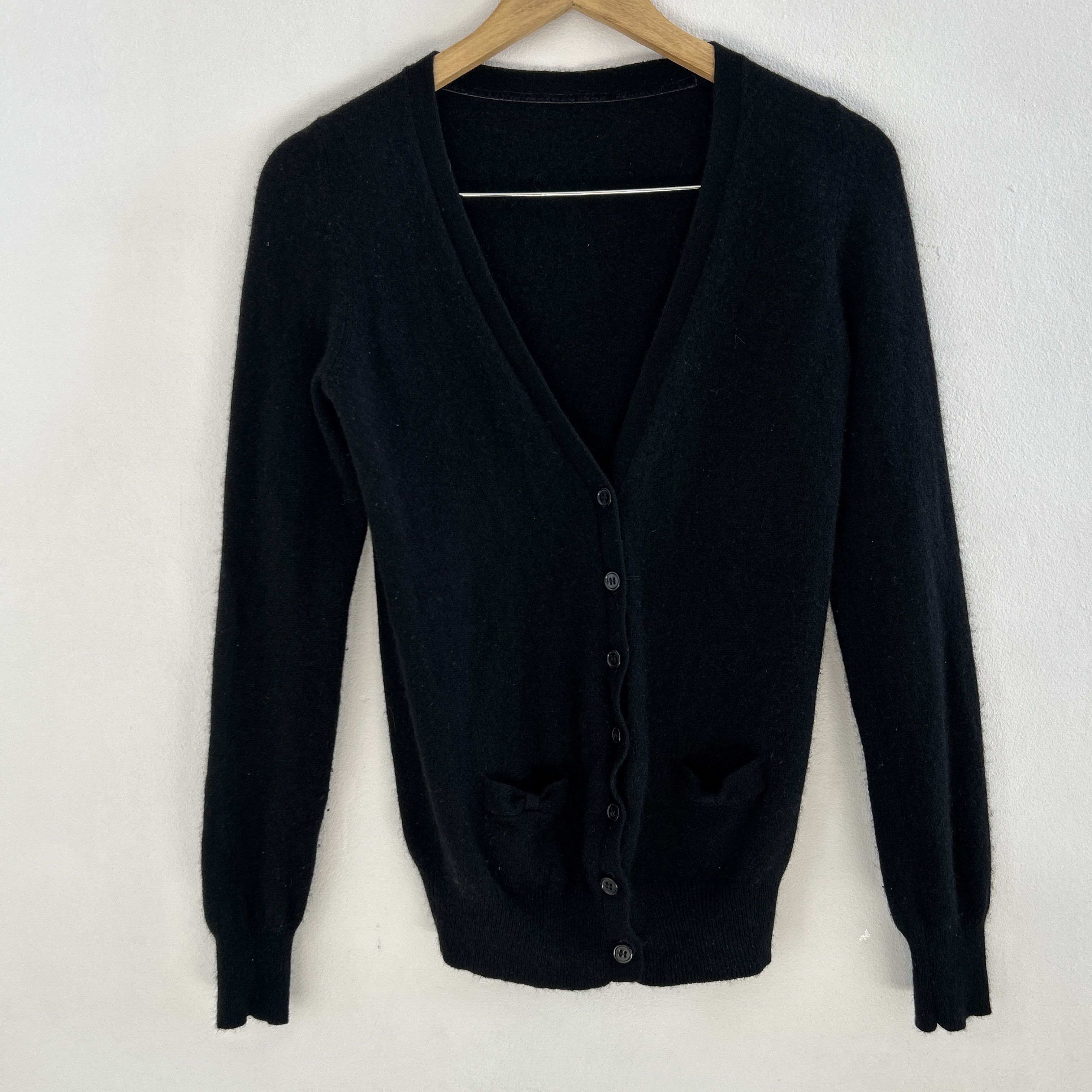 Vintage Vintage Black Cashmere Cardigan Size S / US 4 / IT 40 - 7 Thumbnail