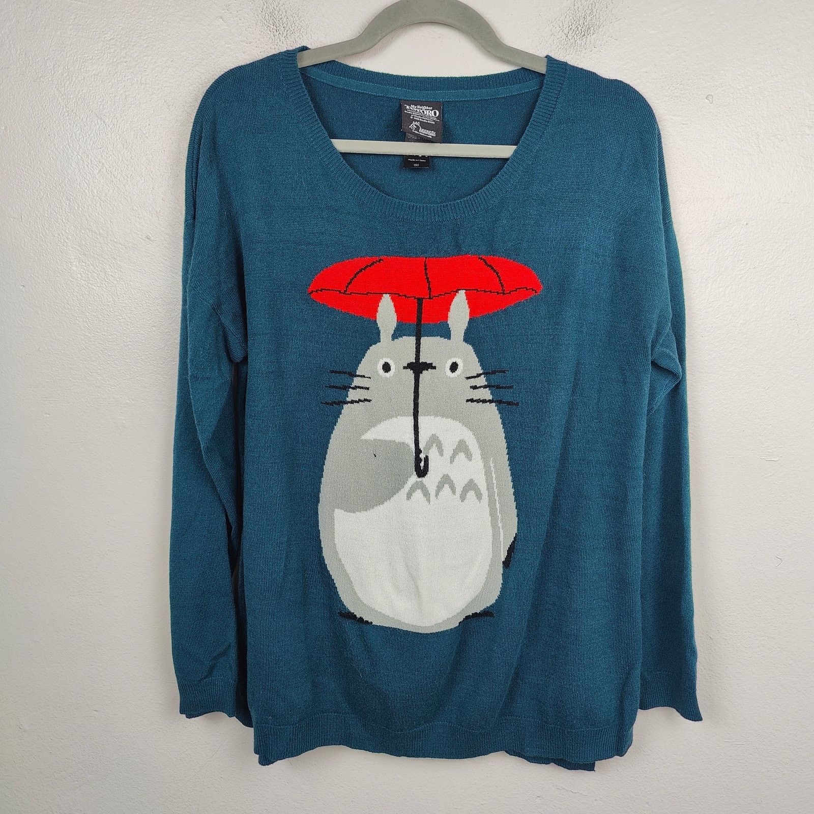 Other Studio Ghibli My Neighbor Totoro Sweater Womens Medium Teal Size M / US 6-8 / IT 42-44 - 1 Thumbnail