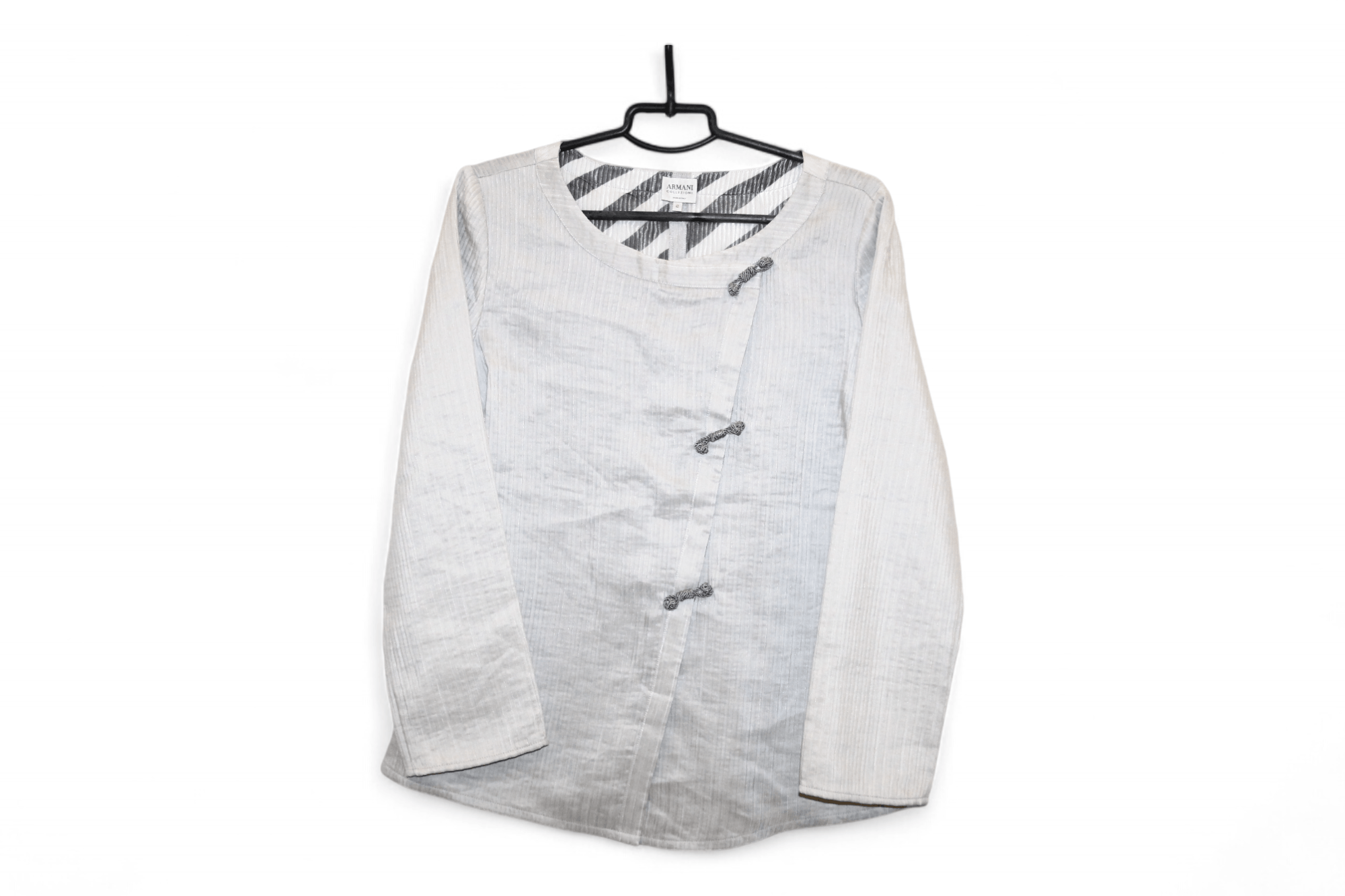 Armani Collezioni 2005 Giorgio Armani Collezioni boat-neck asymmetrical Jacket Size M / US 6-8 / IT 42-44 - 1 Thumbnail