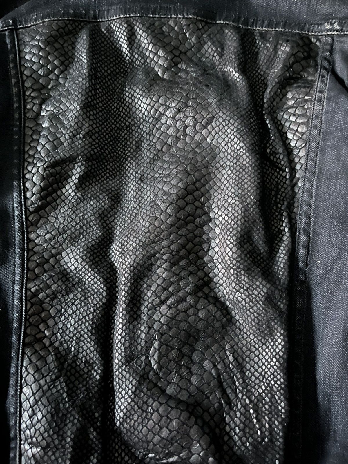 R13 Archive R13 snake skin waxed denim jacket Size US XS / EU 42 / 0 - 6 Thumbnail