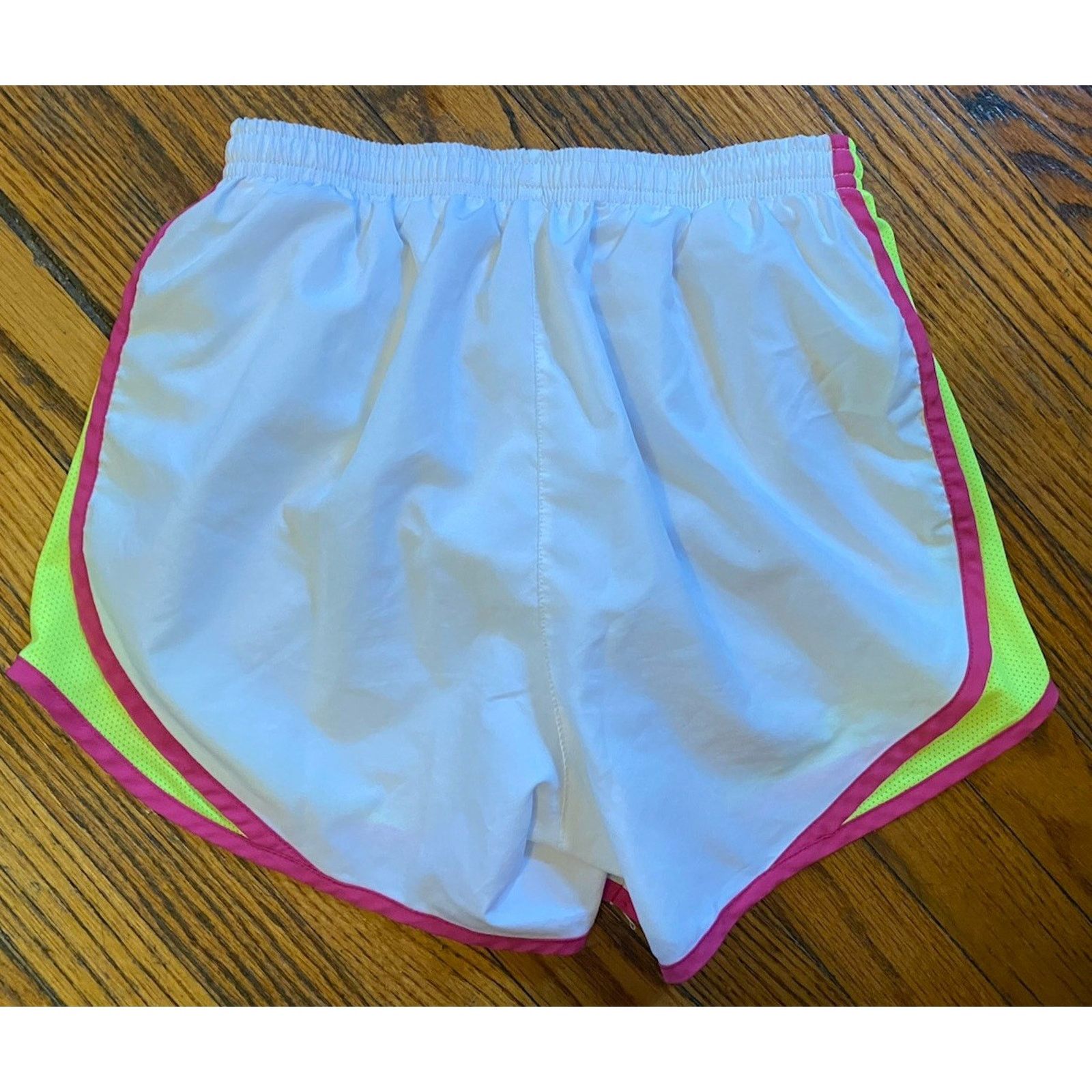 Nike Nike Running Shorts Women’s XS White Hot Pink Yellow Size 26" / US 2 / IT 38 - 5 Thumbnail