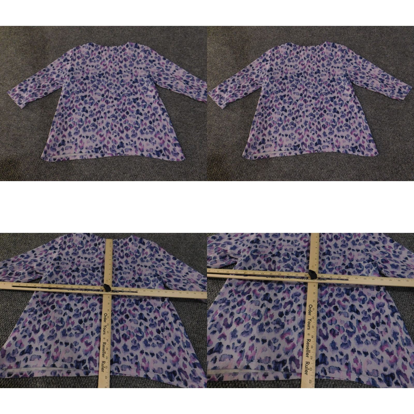 Vintage Alfred Dunner Shirt Womens Small Purple Geometric Rhinestone Embellished Scoop Blouse Knit Size S / US 4 / IT 40 - 9 Thumbnail