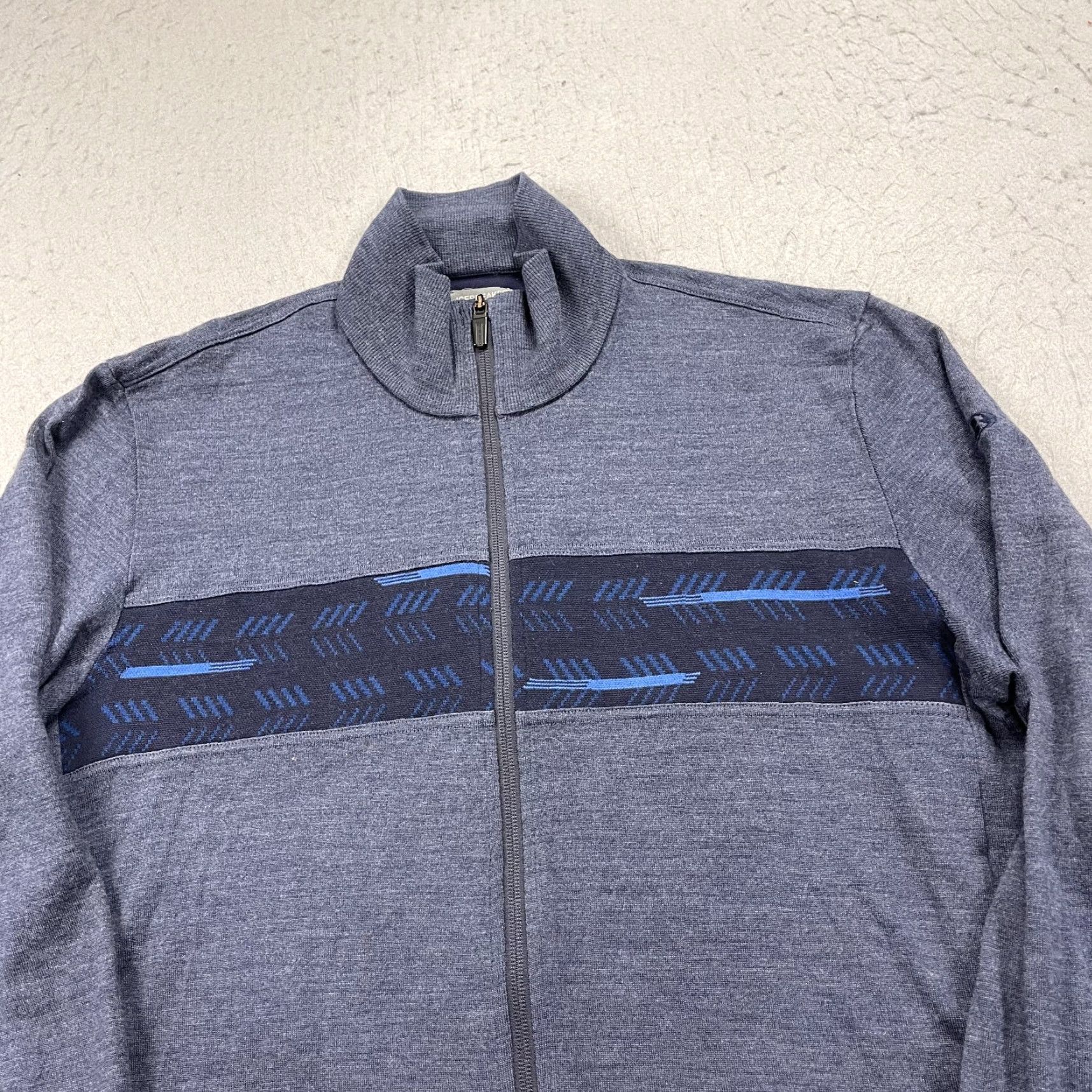 Icebreaker Icebreaker Mens Large Blue Full Zip Wool Sweater Cardigan Knit Mock Neck Winter Fall Spring Size US L / EU 52-54 / 3 - 3 Thumbnail