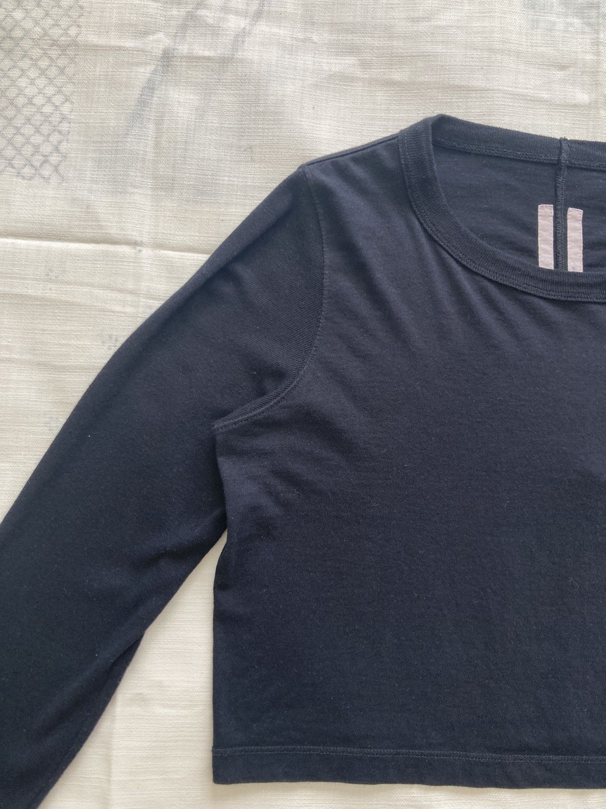Rick Owens Rick Owens Black Cropped Level Long Sleeve T-Shirt (IT 48) Size XL / US 12-14 / IT 48-50 - 5 Thumbnail