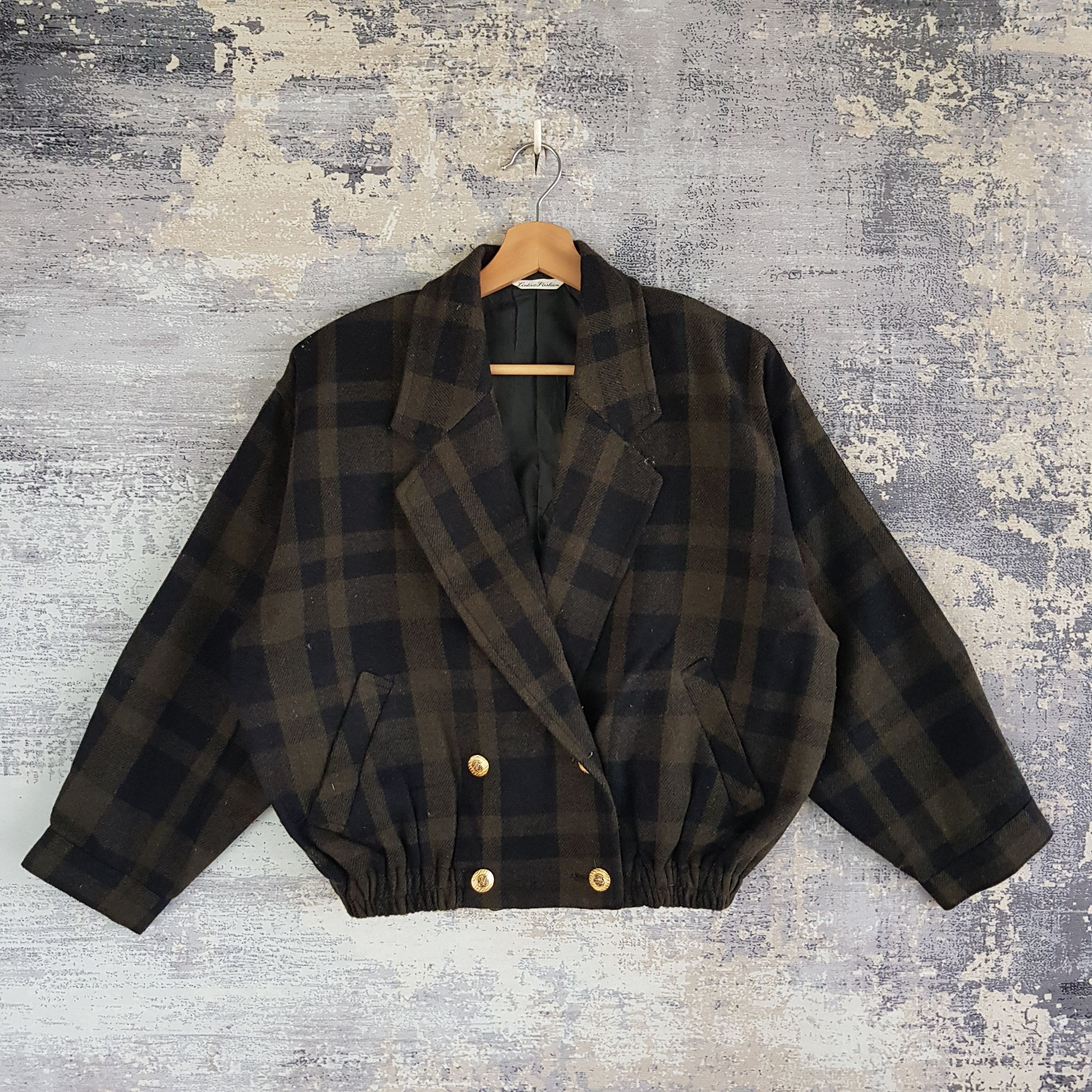 Vintage Vintage Tartan Plaid Retro Cardigan Wool Jacket Size US L / EU 52-54 / 3 - 1 Thumbnail