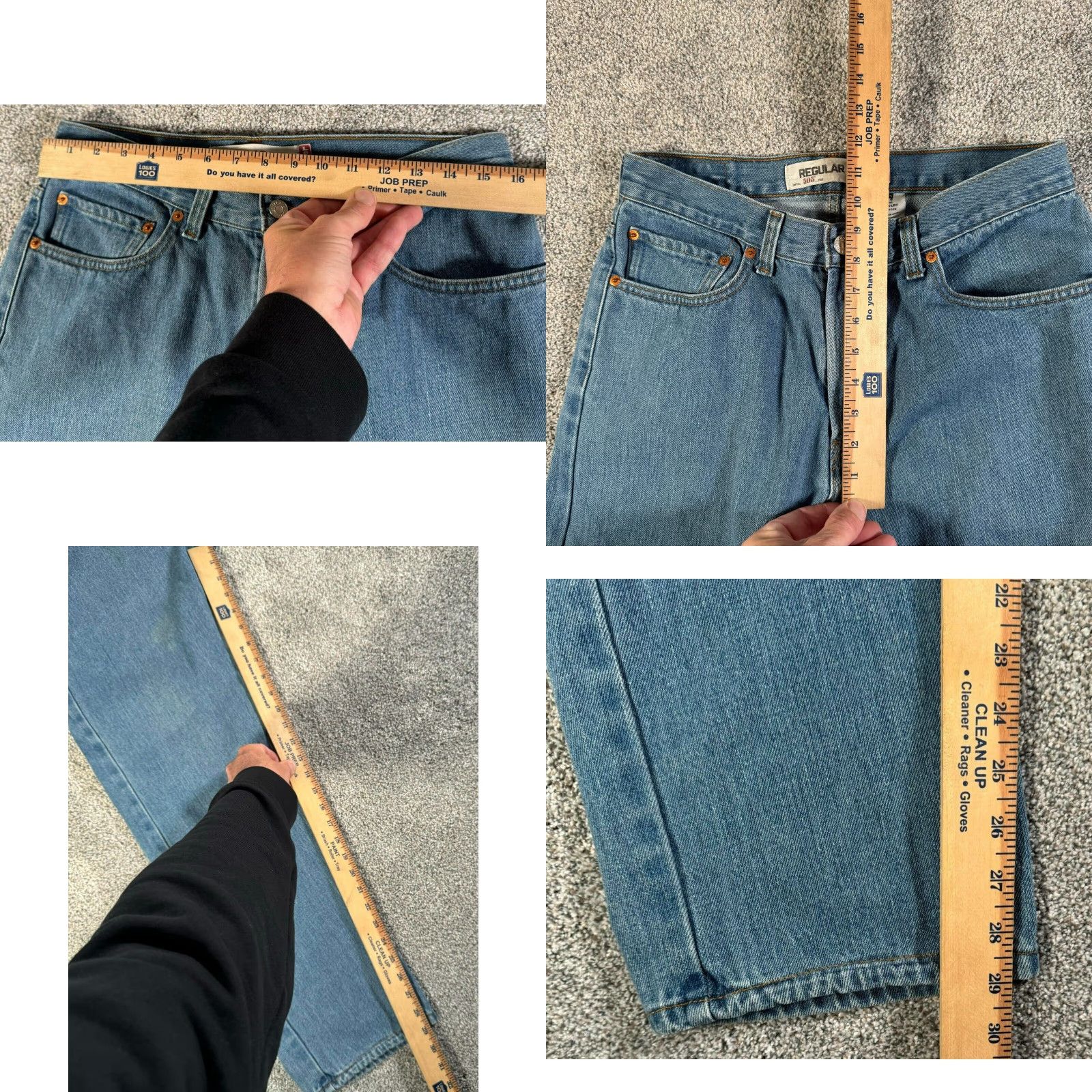 Levi's VINTAGE Levi's 505 Jeans Mens 33x32 Regular Fit 90s Y2K Denim Streetwear Grunge Blue Jeans Mens 33 Regular Fit 5-Pocket Design Size US 33 - 8 Thumbnail