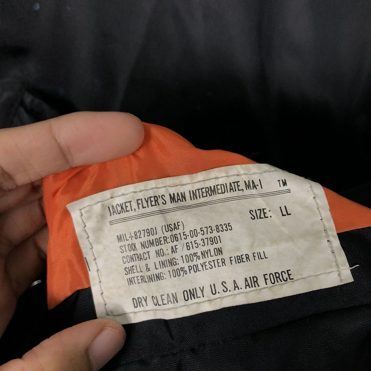 Vintage 🔥VINTAGE BOMBER JACKET MA-1 RACING DUNLOP WAKOS BIG LOGO Size US L / EU 52-54 / 3 - 23 Thumbnail