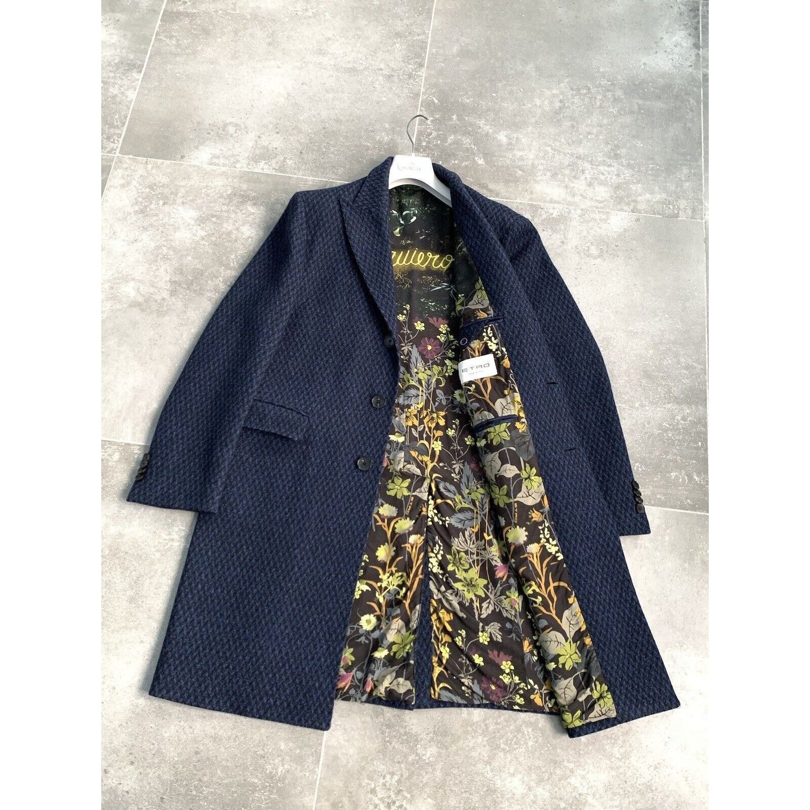 Etro Men's ETRO Long Wool Trench Coat Mac Jacket EU 52 UK 42 L Size US L / EU 52-54 / 3 - 3 Thumbnail