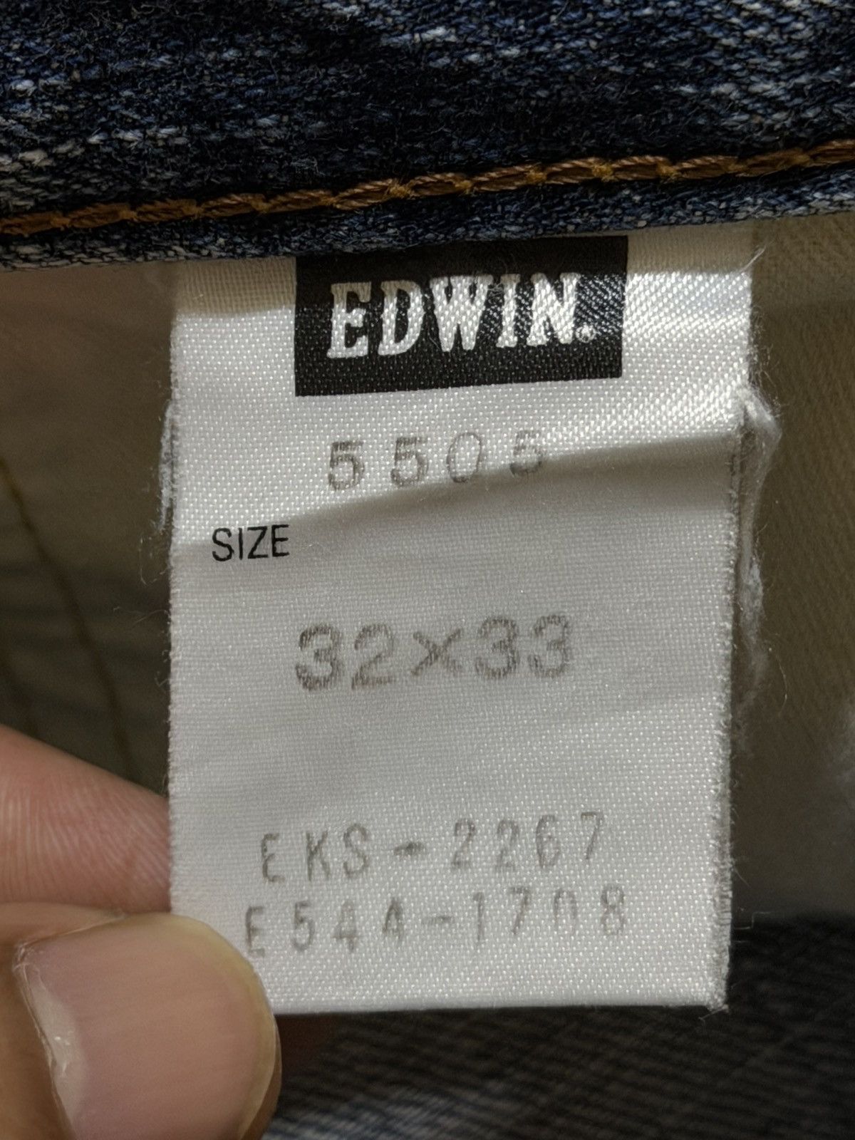 Edwin Vintage 90s Edwin 505zx Selvedge Blue Faded Wash Wide Leg Size US 33 - 9 Thumbnail