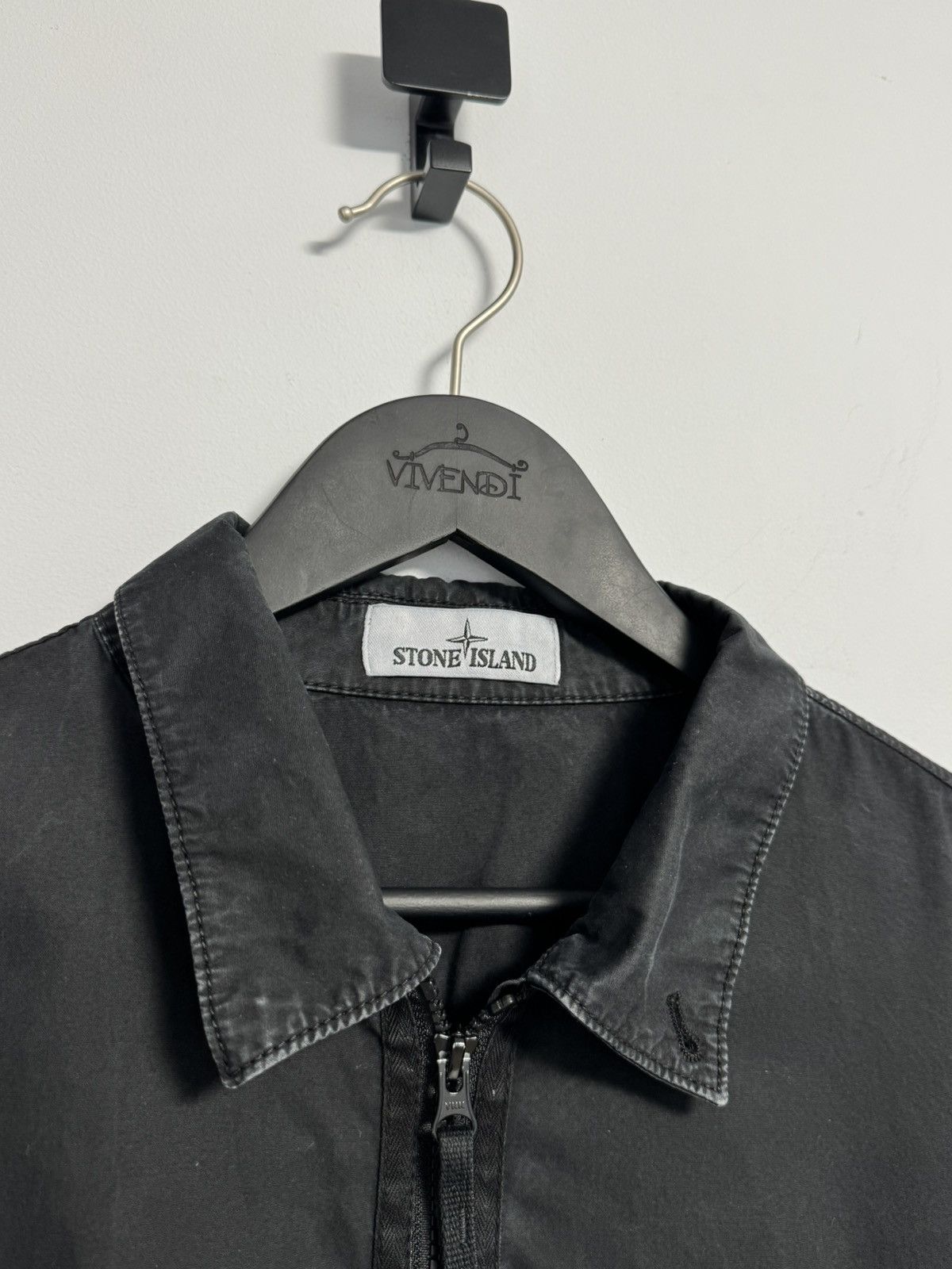 Stone Island Stone Island Vintage Overshirt Jacket Black Full Zip Compass Size US XXL / EU 58 / 5 - 9 Thumbnail