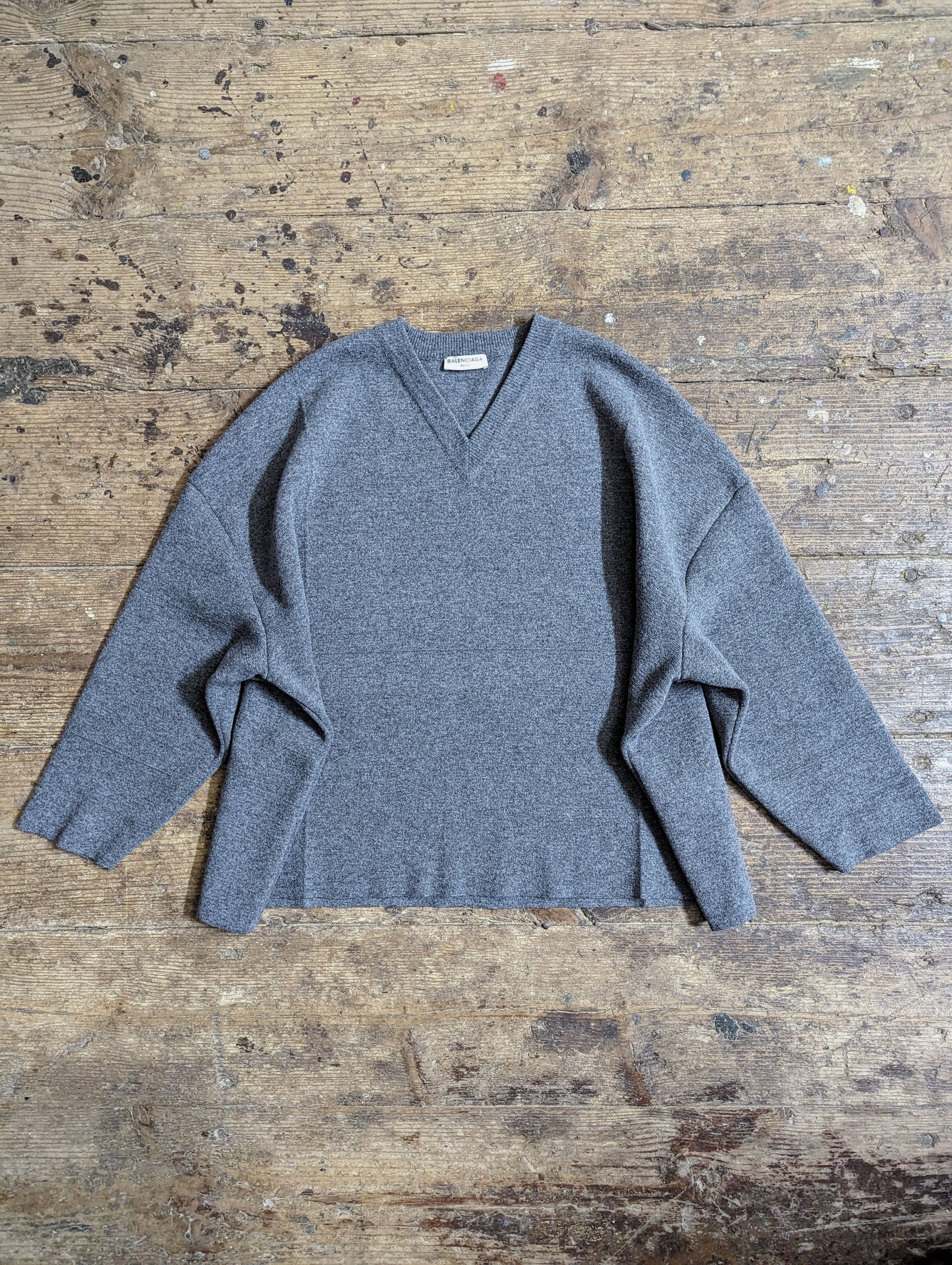 Balenciaga A/W 16 Balenciaga Paneled Details Cut Off Hem Sweater Size US M / EU 48-50 / 2 - 2 Thumbnail