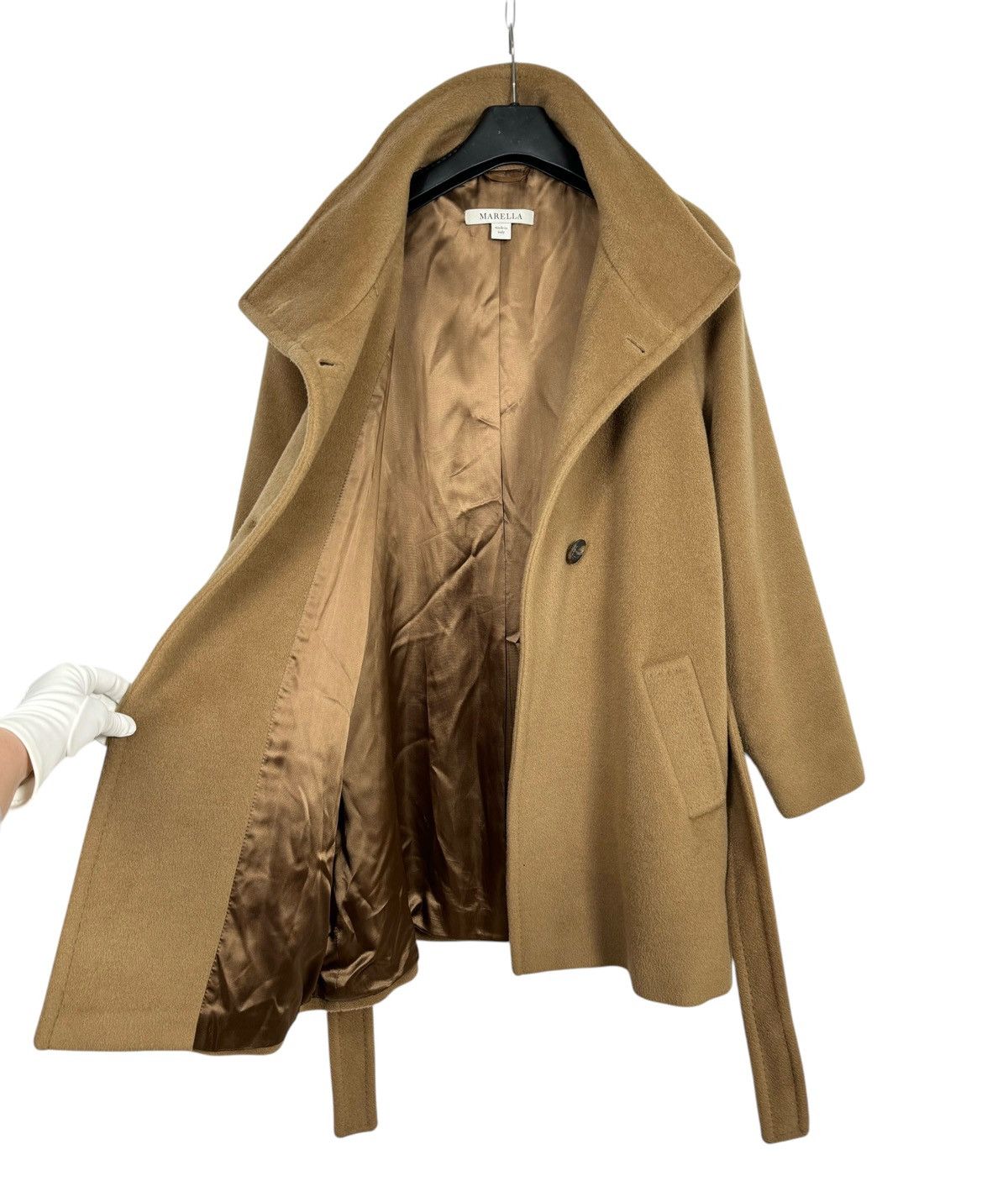 Marella Marella Wool-Cashmere Belted Coat Mock Neck size US8 IT44 Size M / US 6-8 / IT 42-44 - 12 Thumbnail