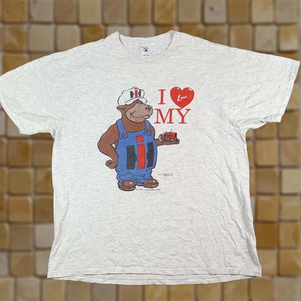 Delta Vintage Delta T-Shirt Men XL gray 90s Cartoon Bear Farm Tractor Equipment Workwear Shirt Size US XL / EU 56 / 4 - 1 Thumbnail