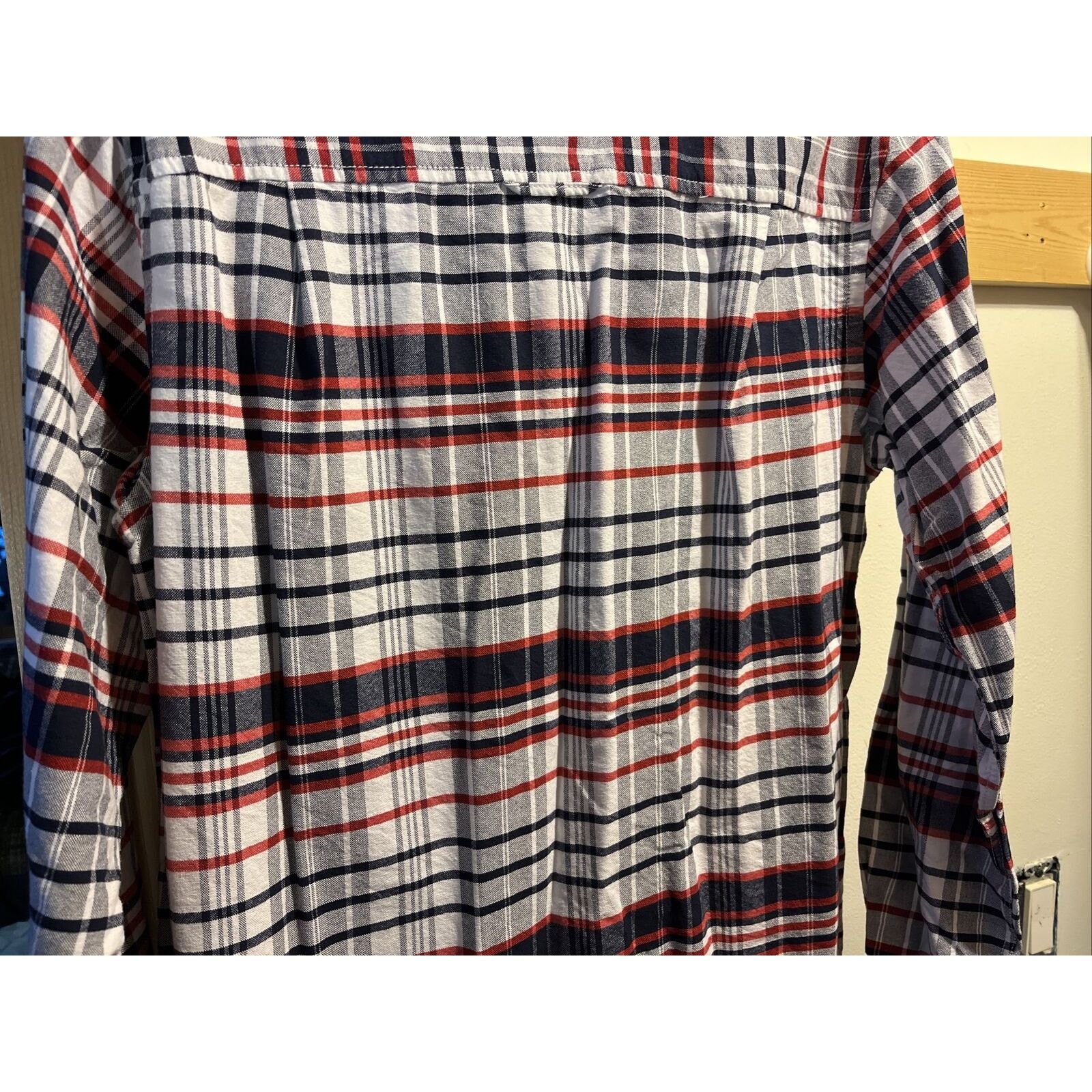 Club Room Club Room Mens M White Red Check LS Button Down Cotton Shirt Size US M / EU 48-50 / 2 - 14 Thumbnail