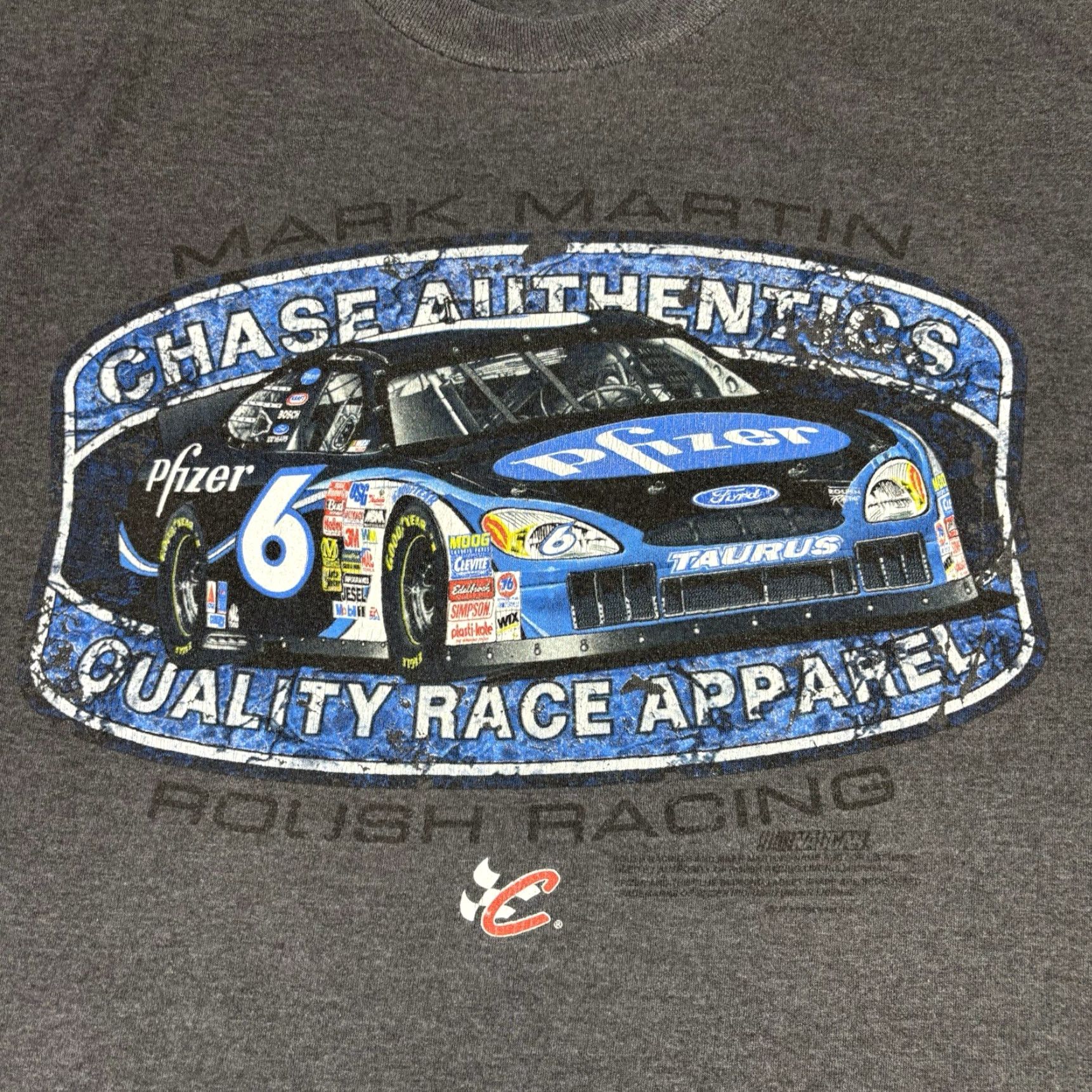 Chase Authentics VINTAGE Chase Authentics Nascar Racing T-Shirt 2XL Gray Logo 90s Mens Authentic Vintage 2XL Shirt Size US XXL / EU 58 / 5 - 6 Thumbnail