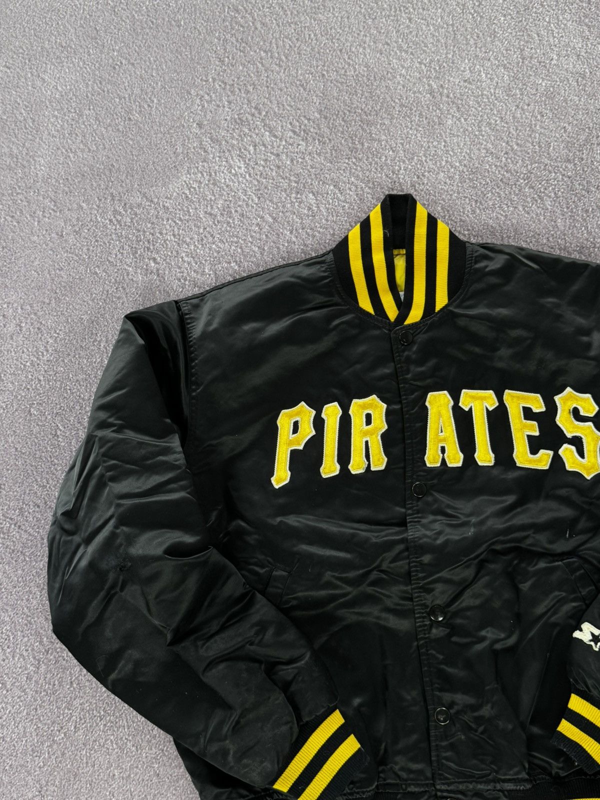 Starter 90s Vintage Starter Pittsburgh Pirates MLB Satin Bomber Size US L / EU 52-54 / 3 - 2 Thumbnail