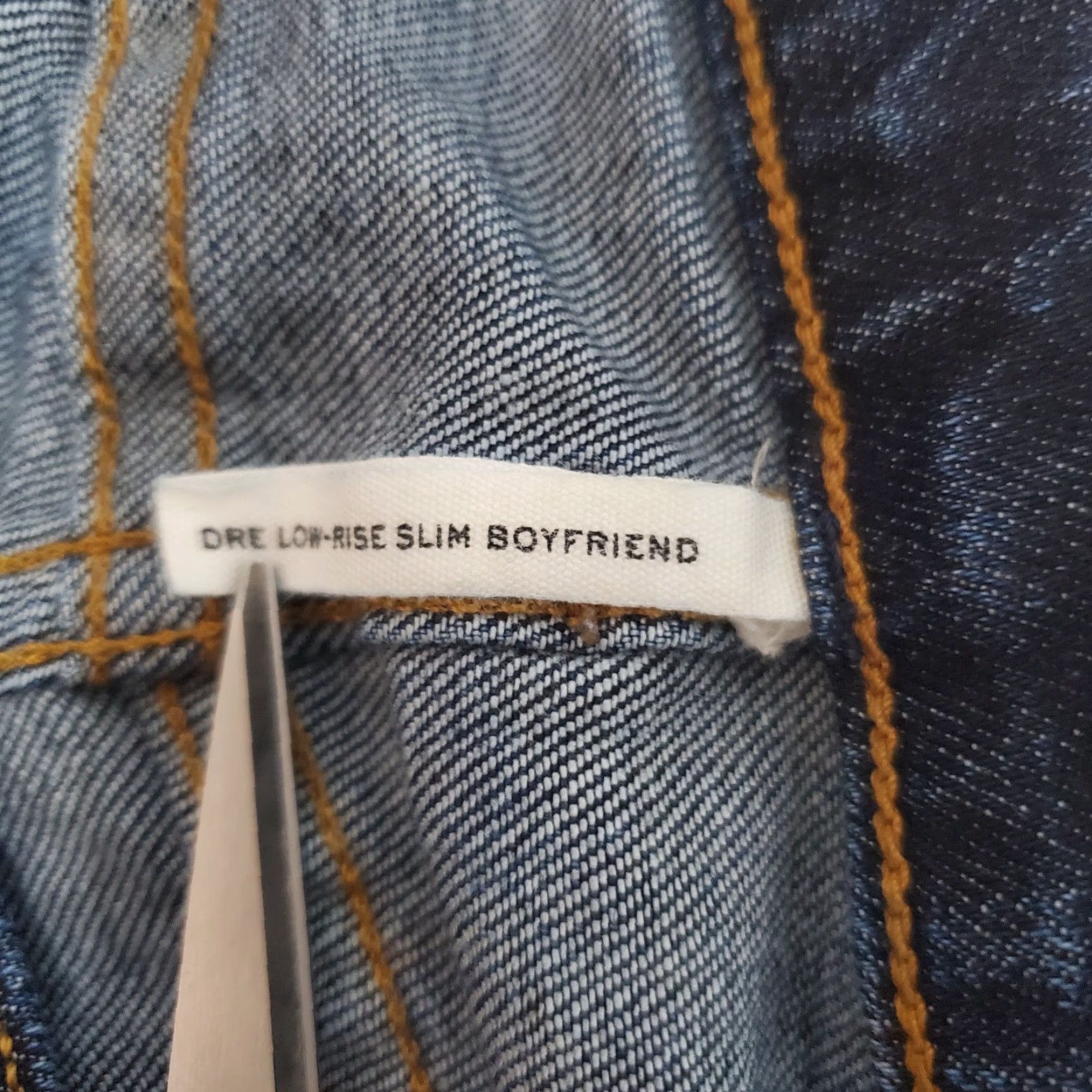 Rag & Bone VINTAGE Rag & Bone Jeans Women 26 Blue Dre Low Rise Slim Boyfriend Denim Distressed 29x29 5-Pocket Design Womens Size 26" / US 2 / IT 38 - 4 Thumbnail