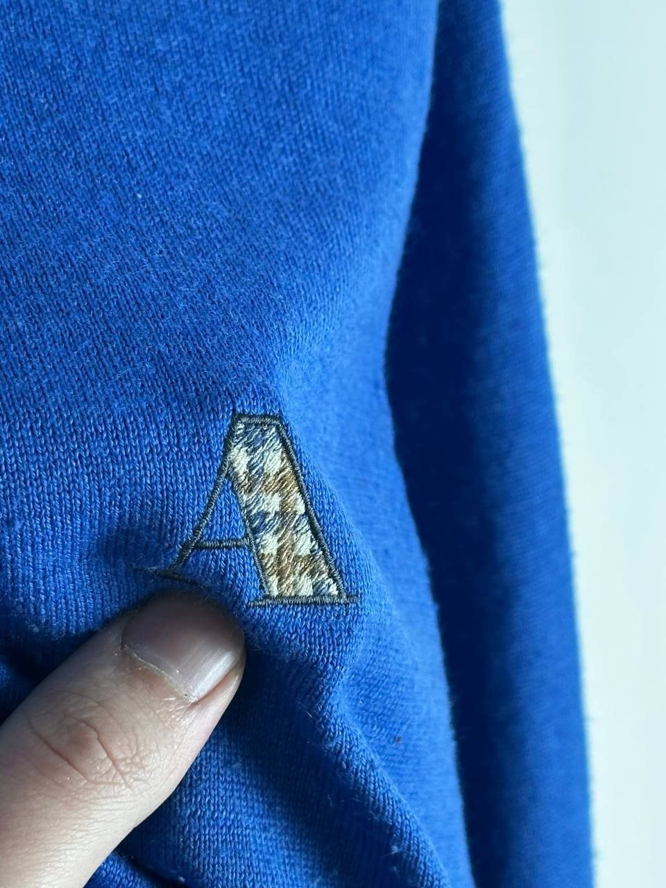 Aquascutum × Vintage Aquascutum Vintage Blue Luxury Logo Wool Sweater Size US M / EU 48-50 / 2 - 9 Thumbnail