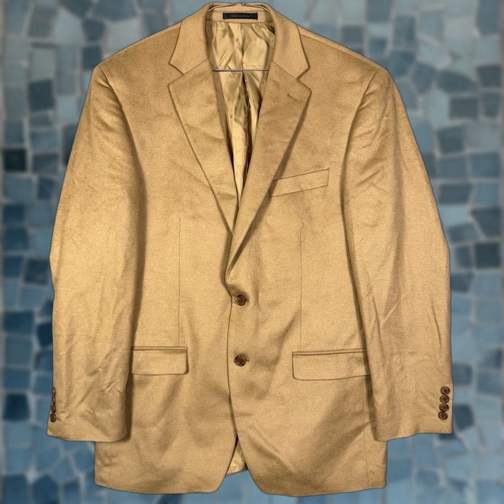 Ralph Lauren Ralph Lauren Blazer Mens 42L Sport Coat Jacket Wool Silk Cashmere Soft Brown Notch 2-Button 4-Button Single-Vented Size 42R - 1 Thumbnail