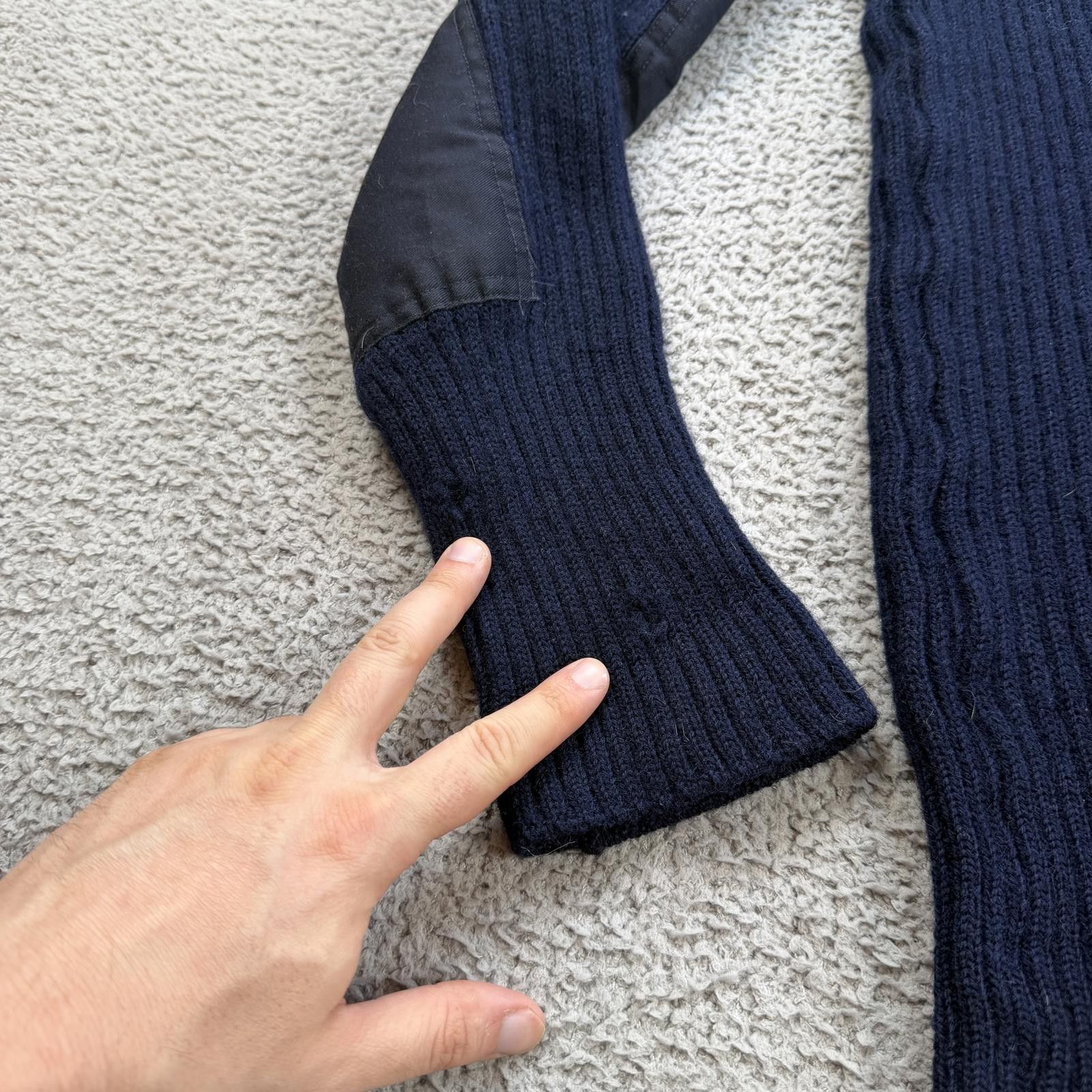 Other Vintage British Commando Wool Sweater Navy Military Ribbed Size S / US 4 / IT 40 - 5 Thumbnail