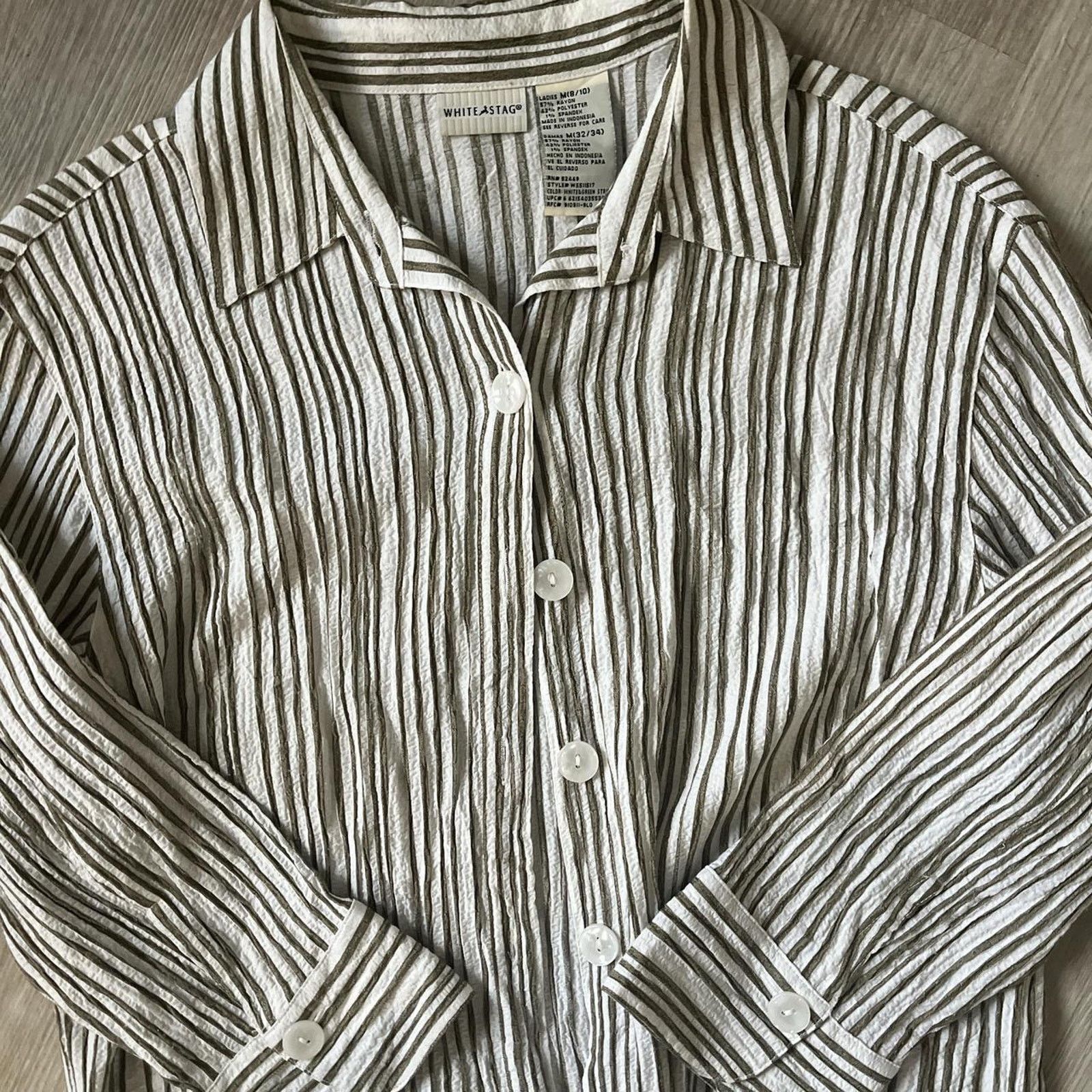 Other Olive ivory stripped linen Size M / US 6-8 / IT 42-44 - 5 Thumbnail