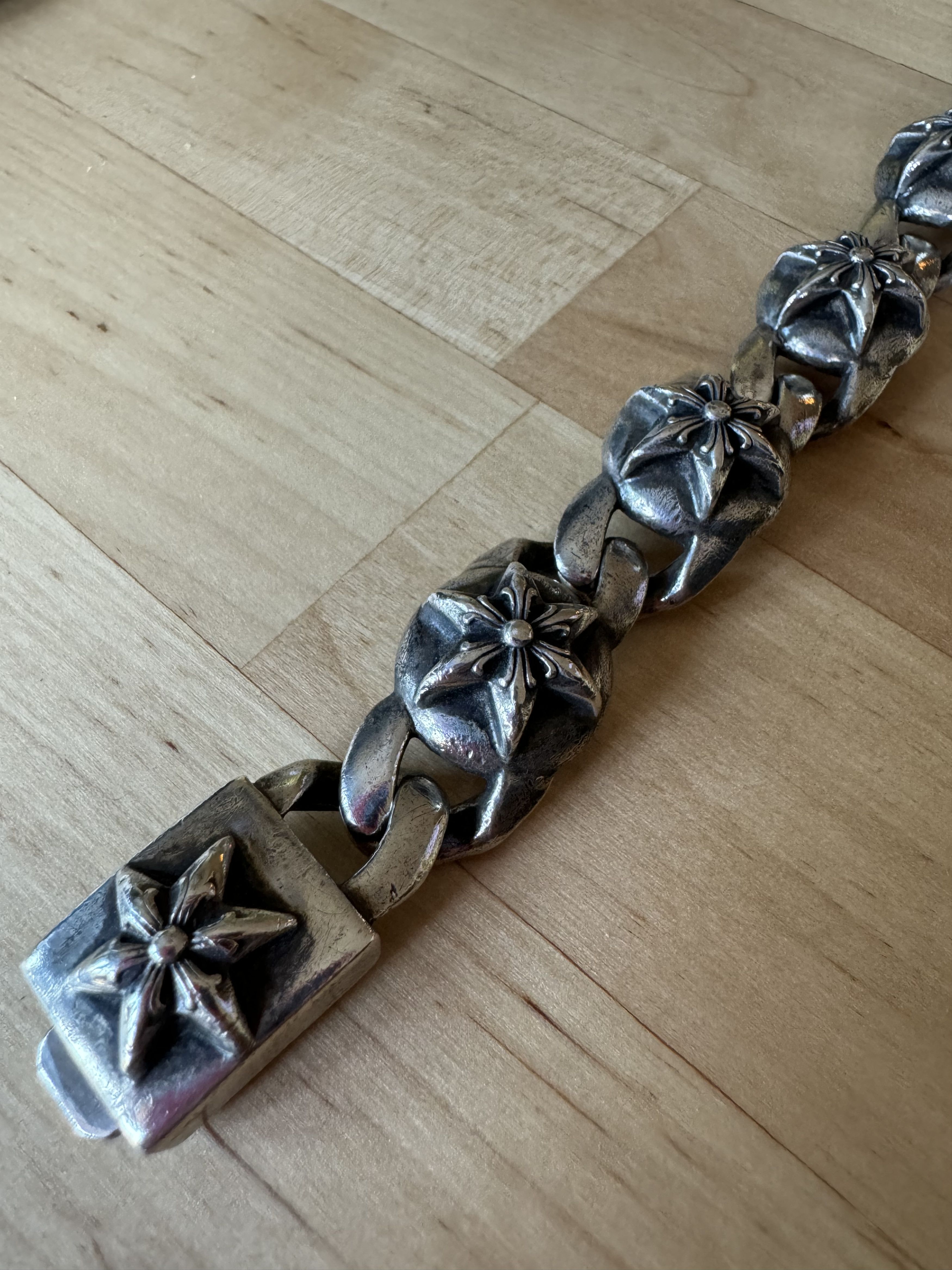 明日までの出品CHROME HEARTS CROSS LINK 6LINK Chrome Hearts Chrome Hearts 6-Link Star Bracelet | Grailed